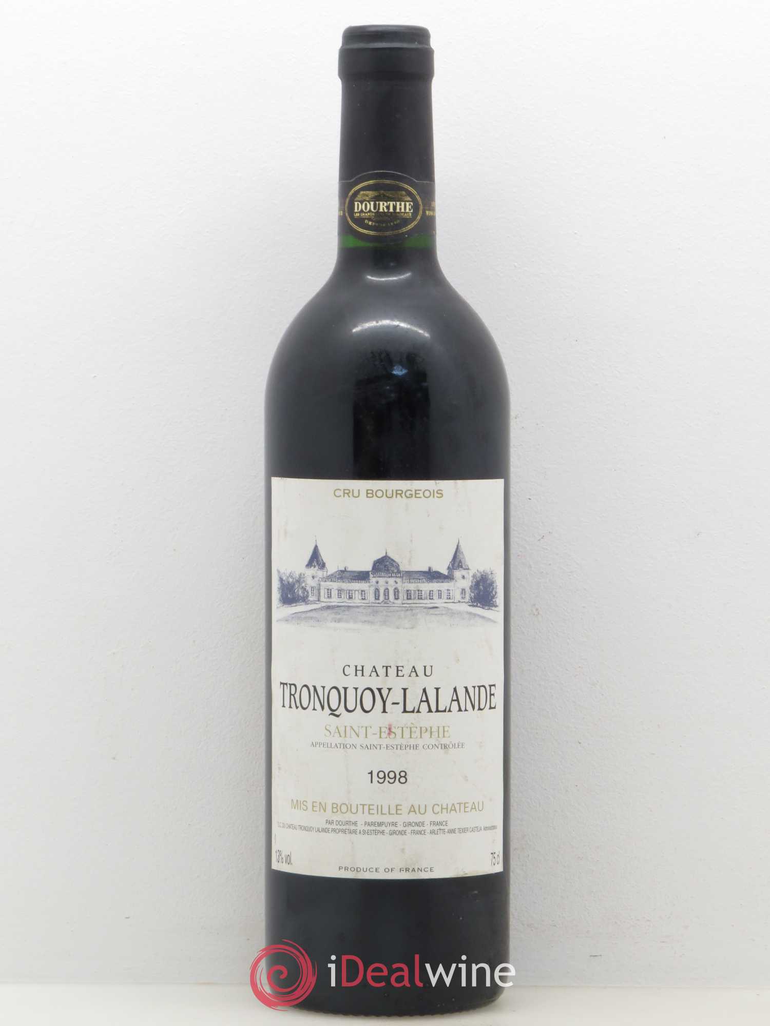 Château Tronquoy Lalande 1998 - Lot de 1 bouteille - 0