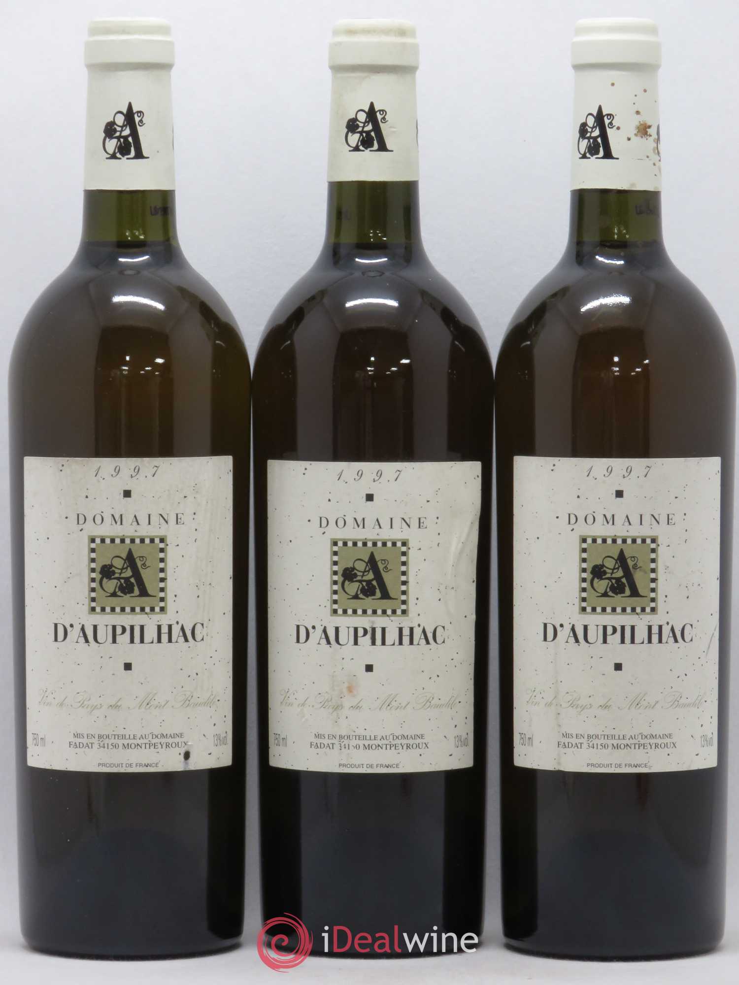 Languedoc Vin de Pays du Mont Baudile Domaine d'Aupilhac 1997 - Posten von 3 Flaschen - 0
