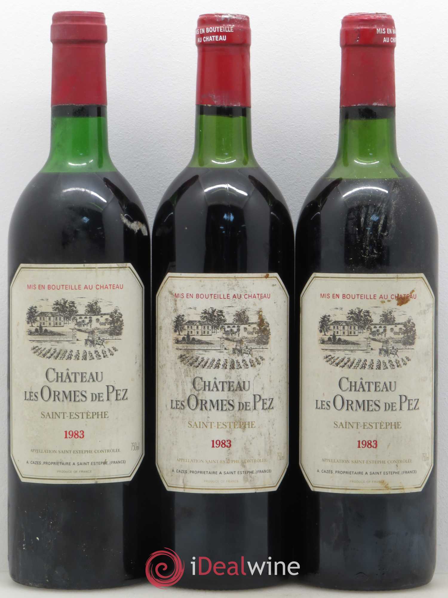 Château les Ormes de Pez 1983 - Lot de 3 bouteilles - 0