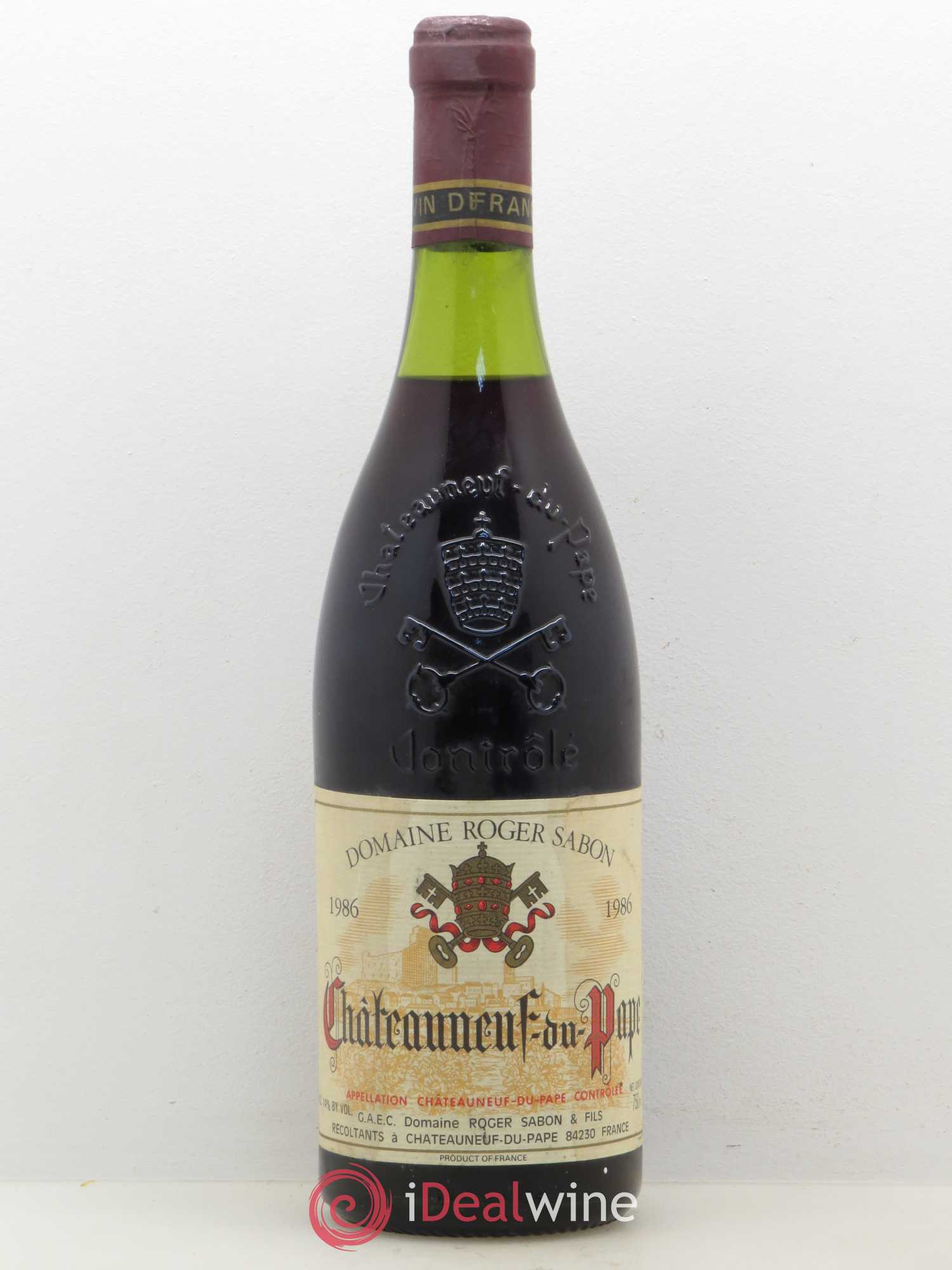 Châteauneuf-du-Pape Cuvée Prestige Roger Sabon (Domaine) 1986 - Lot de 1 bouteille - 0