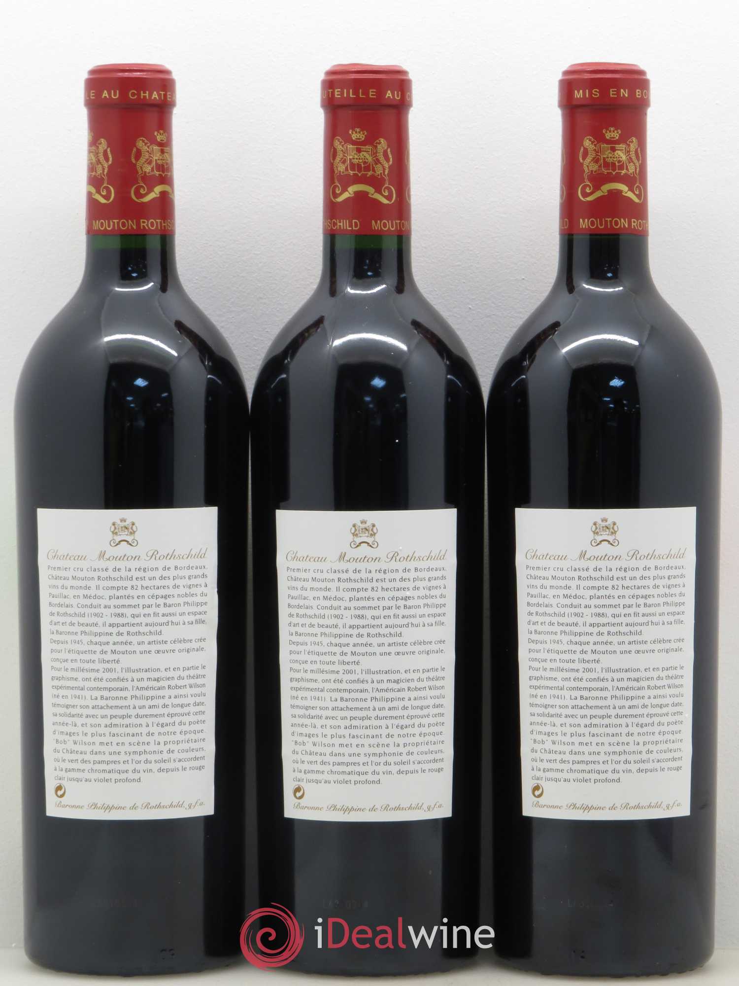 Château Mouton Rothschild 1er Grand Cru Classé 2001 - Lot de 6 bouteilles - 4
