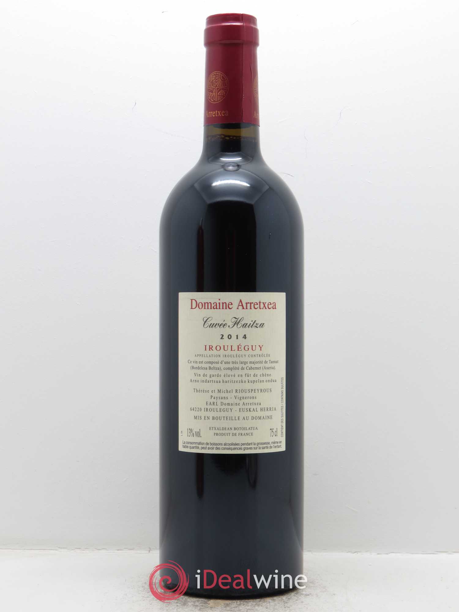 Irouléguy Cuvée Haitza Arretxea (Domaine) 2014 - Lot de 1 bouteille - 1