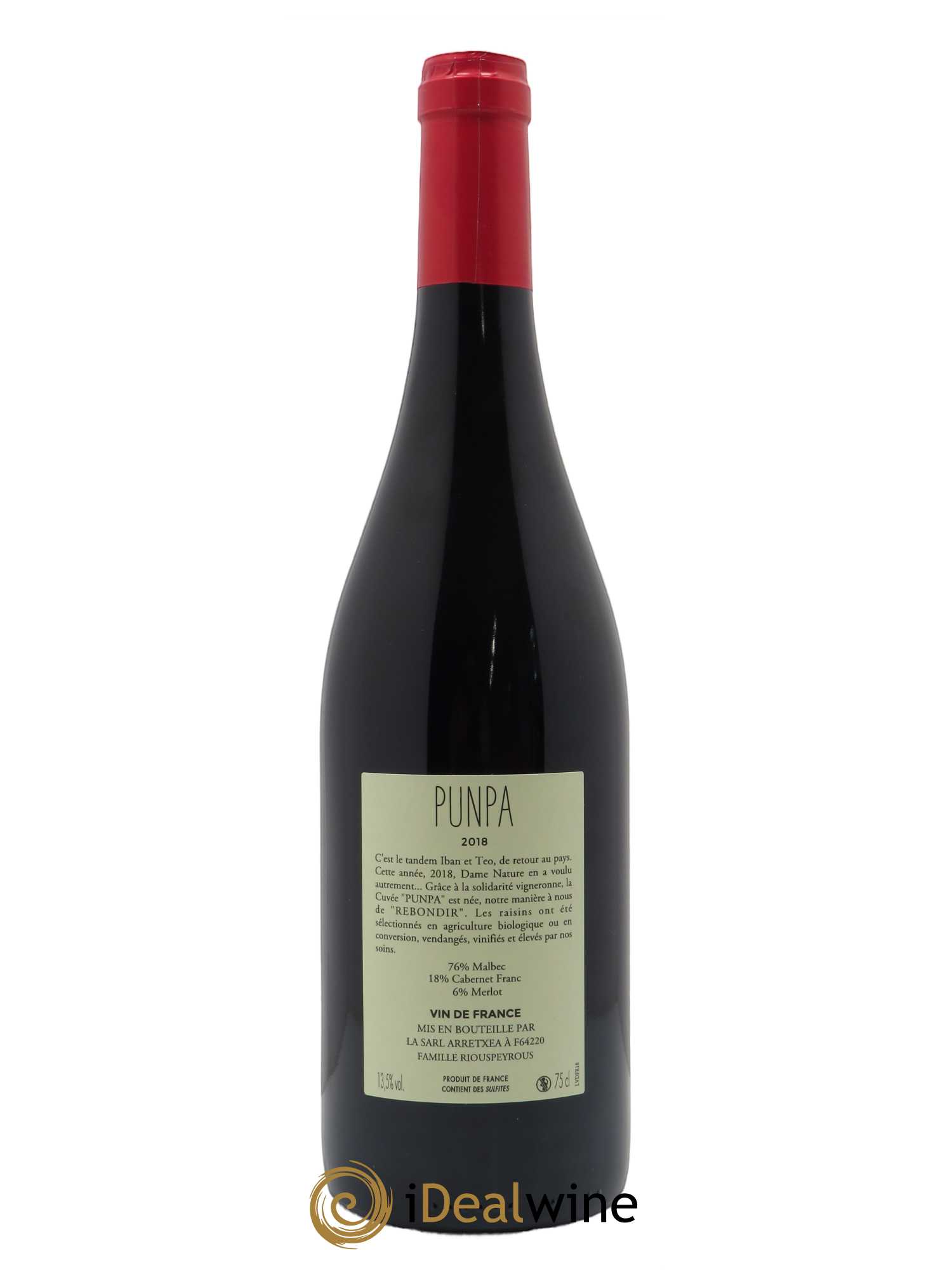Vin de France Punpa Arretxea (Domaine) 2018 - Lot de 1 bouteille - 1