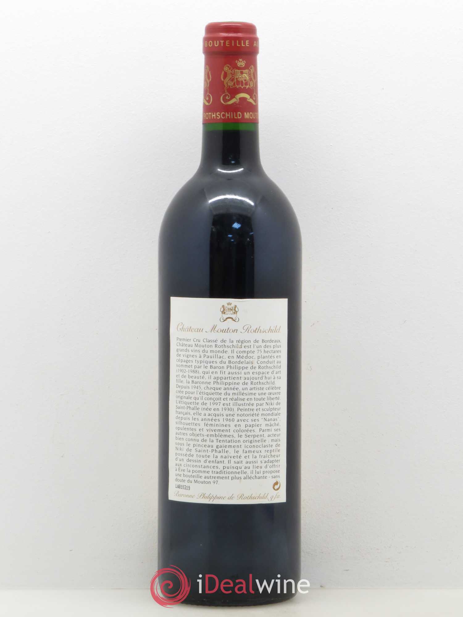 Château Mouton Rothschild 1er Grand Cru Classé 1997 - Lot de 1 bouteille - 1