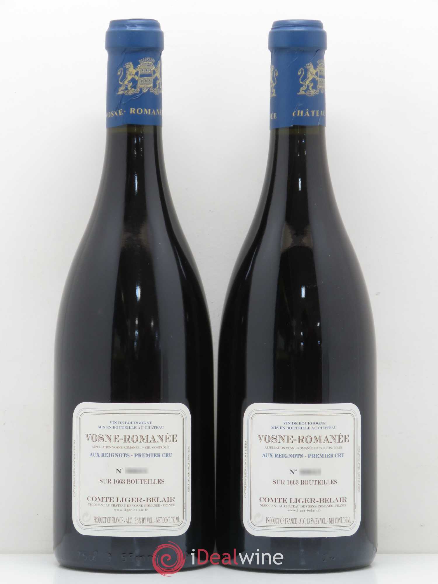 Vosne-Romanée 1er Cru Aux Reignots Ch. de Vosne-Romanée Comte Liger-Belair (Domaine du) 2005 - Lot de 2 bouteilles - 1