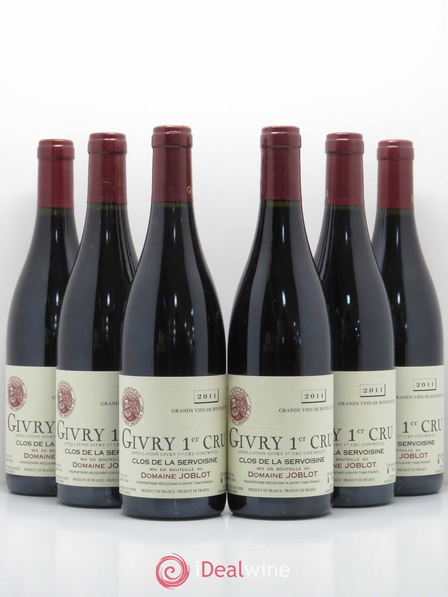 Givry 1er Cru Servoisine Joblot (Domaine) 2011 - Lot de 6 bouteilles - 0
