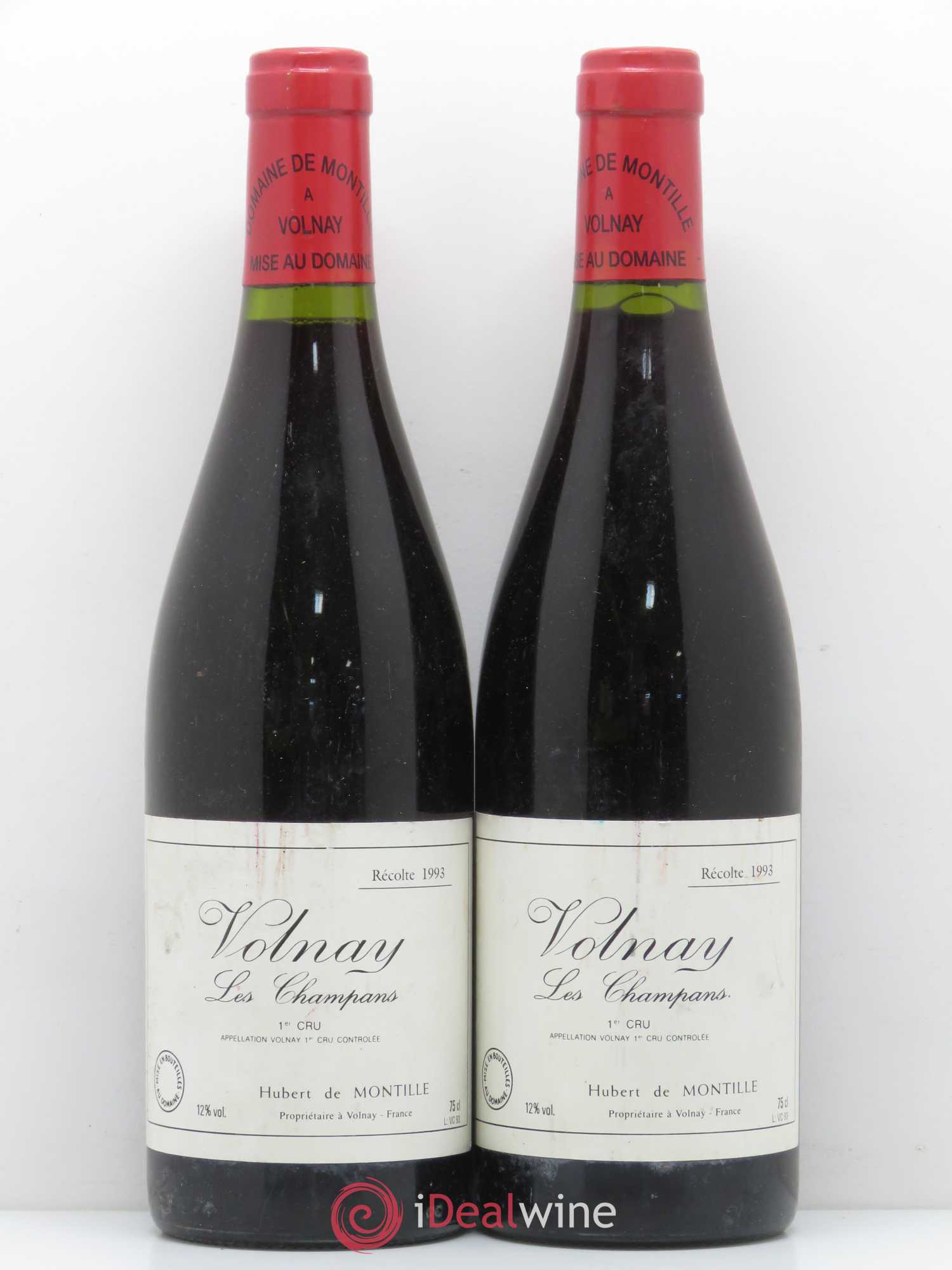 Volnay 1er Cru Les Champans De Montille (Domaine) 1993 - Lot de 2 bouteilles - 0