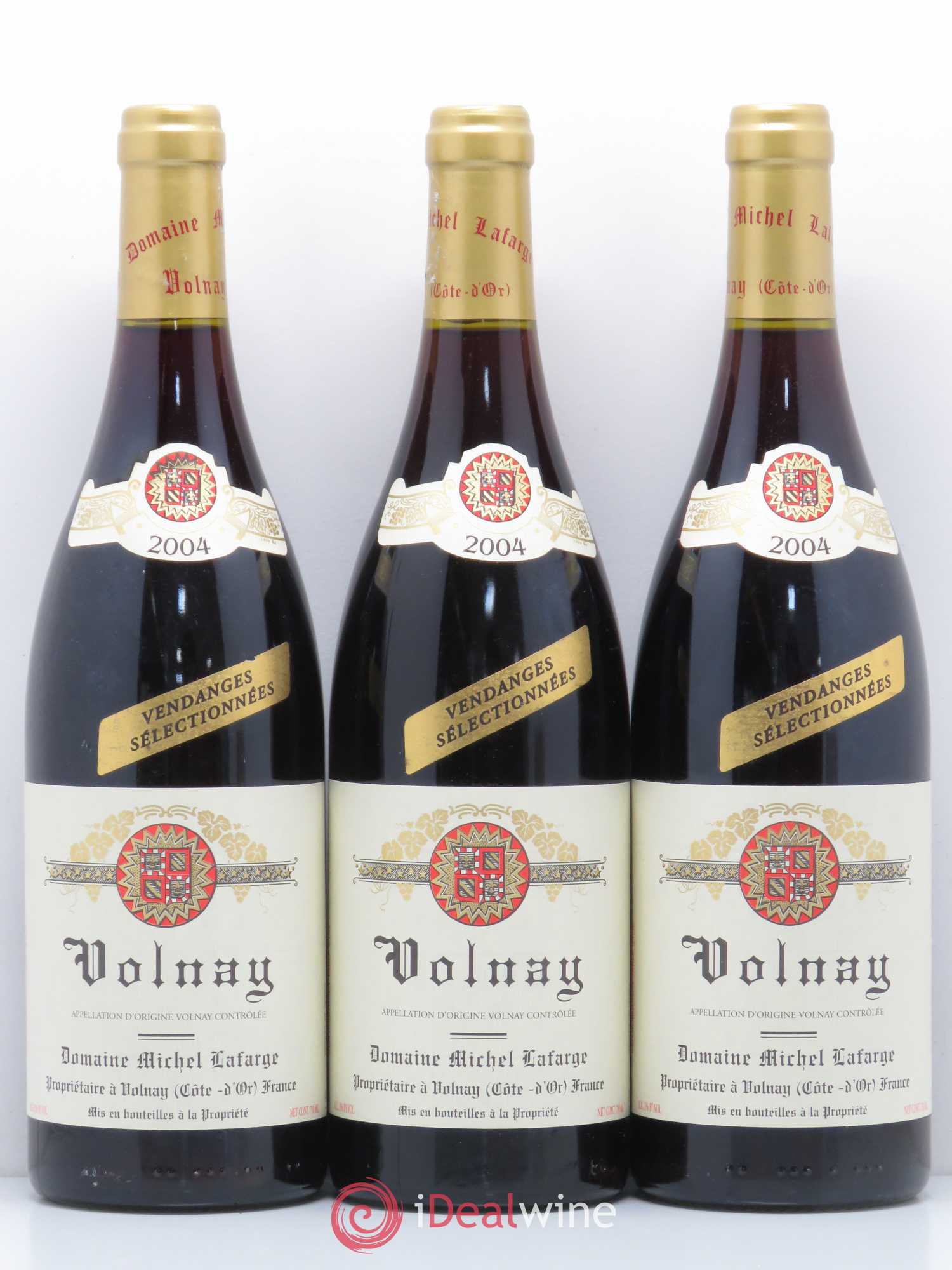 Volnay Vendanges sélectionnées Lafarge (Domaine) 2004 - Lot de 3 bouteilles - 0