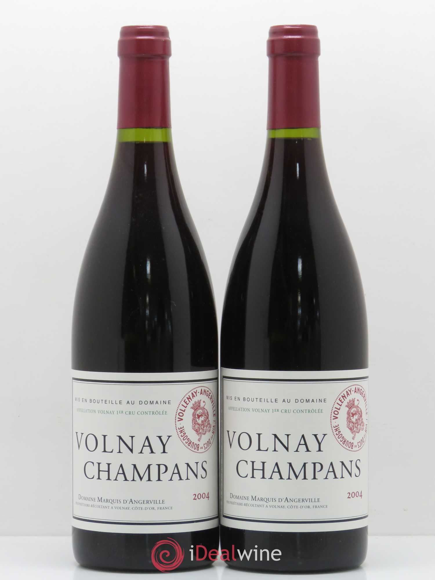 Volnay 1er Cru Champans Marquis d'Angerville (Domaine) 2004 - Lot de 2 bouteilles - 0