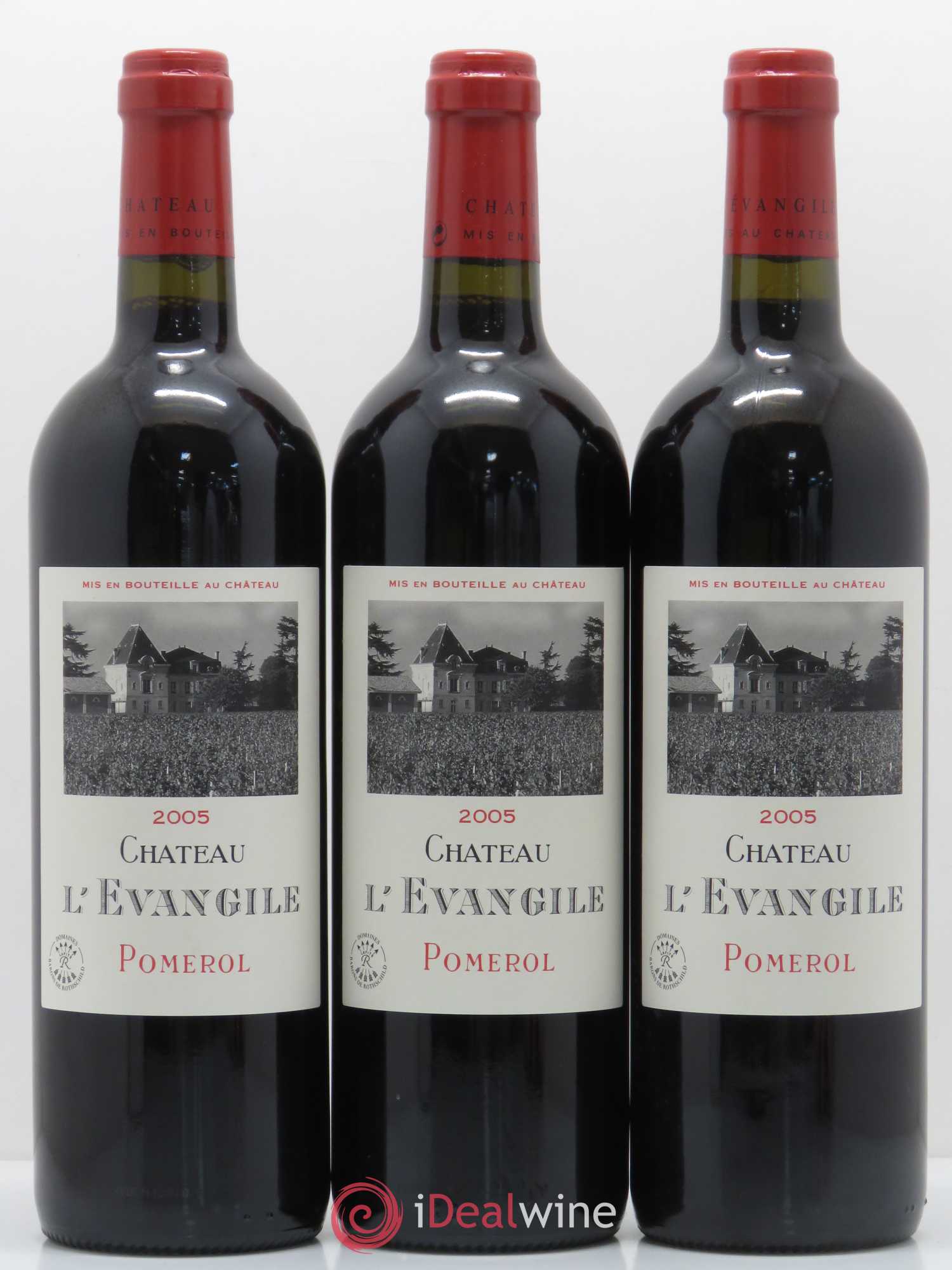 Château l' Évangile 2005 - Lot de 3 bouteilles - 0