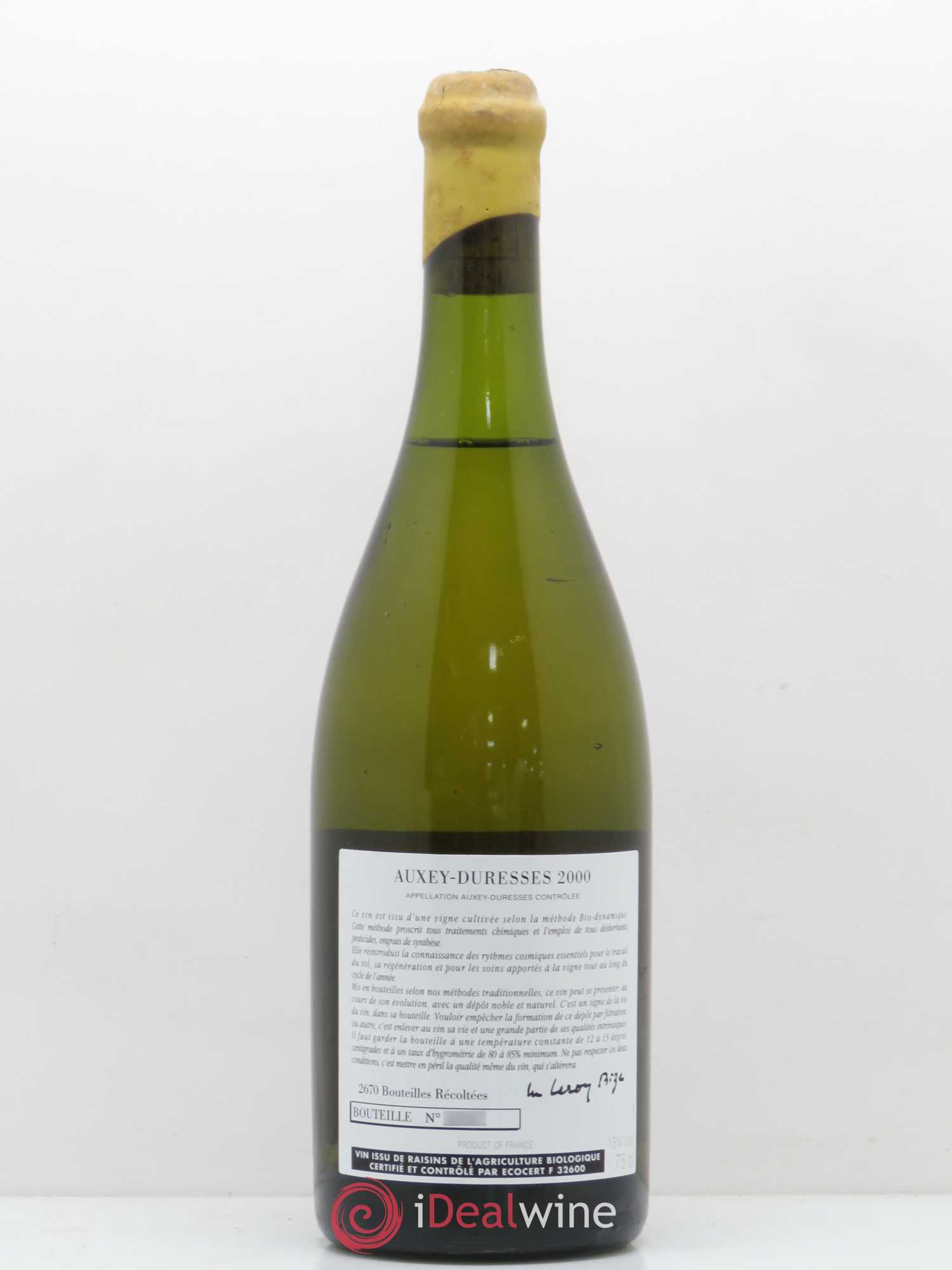 Auxey-Duresses Domaine d'Auvenay 2000 - Posten von 1 Flasche - 1