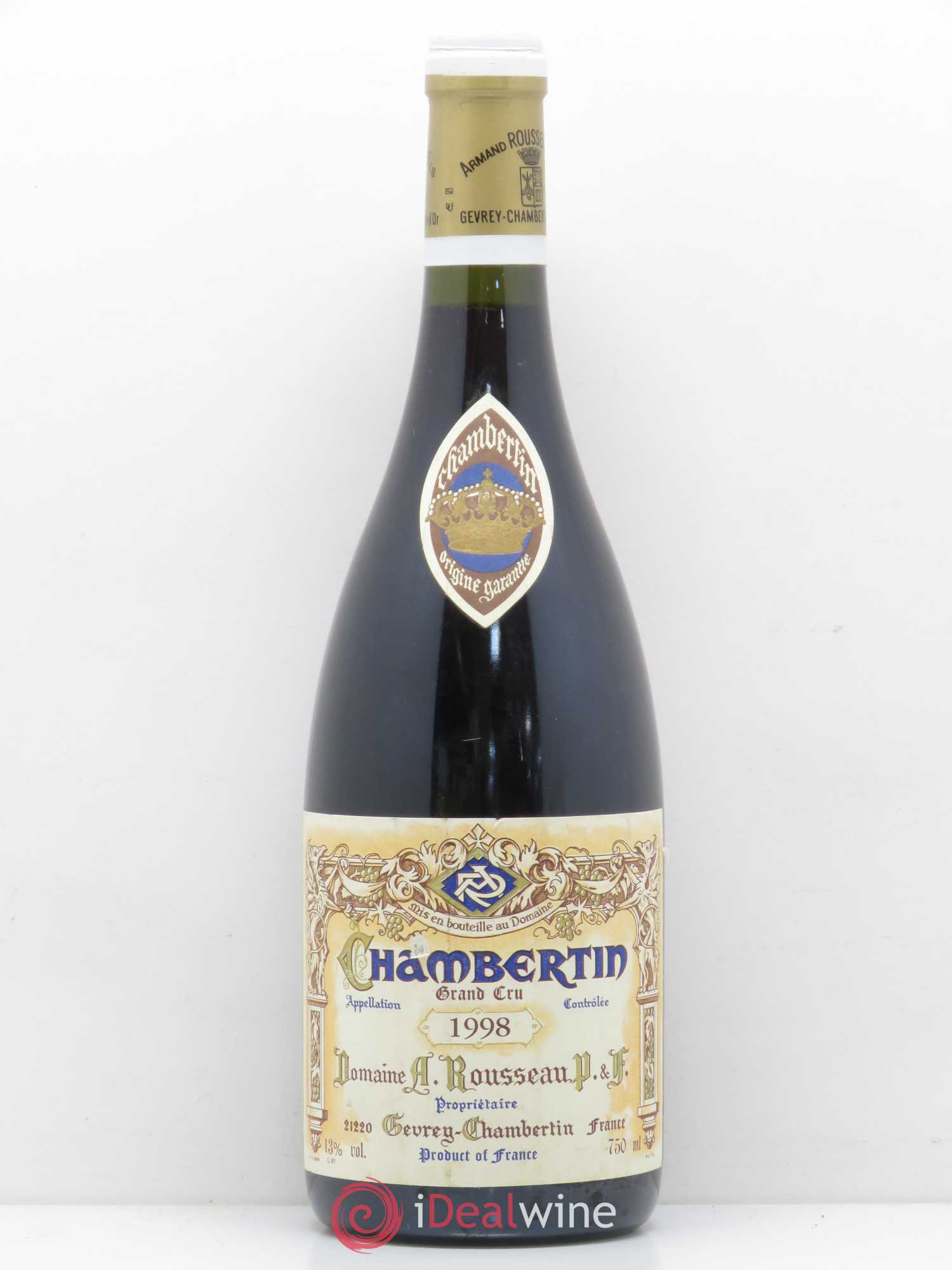 Chambertin Grand Cru Armand Rousseau (Domaine) 1998 - Lot de 1 bouteille - 0