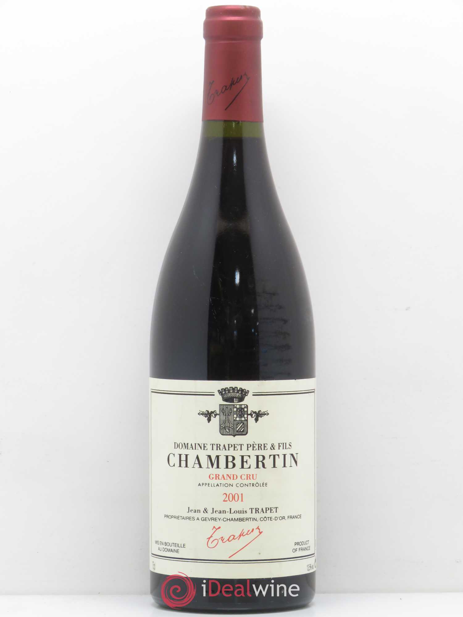 Chambertin Grand Cru Domaine Trapet 2001 - Lot de 1 bouteille - 0