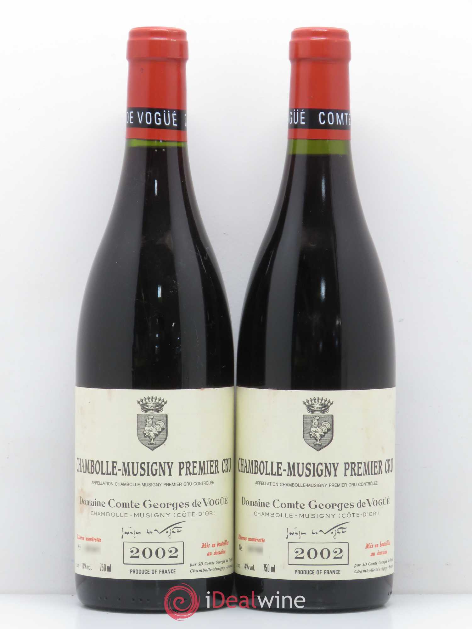 Chambolle-Musigny 1er Cru Comte Georges de Vogüé 2002 - Lot de 2 bouteilles - 0