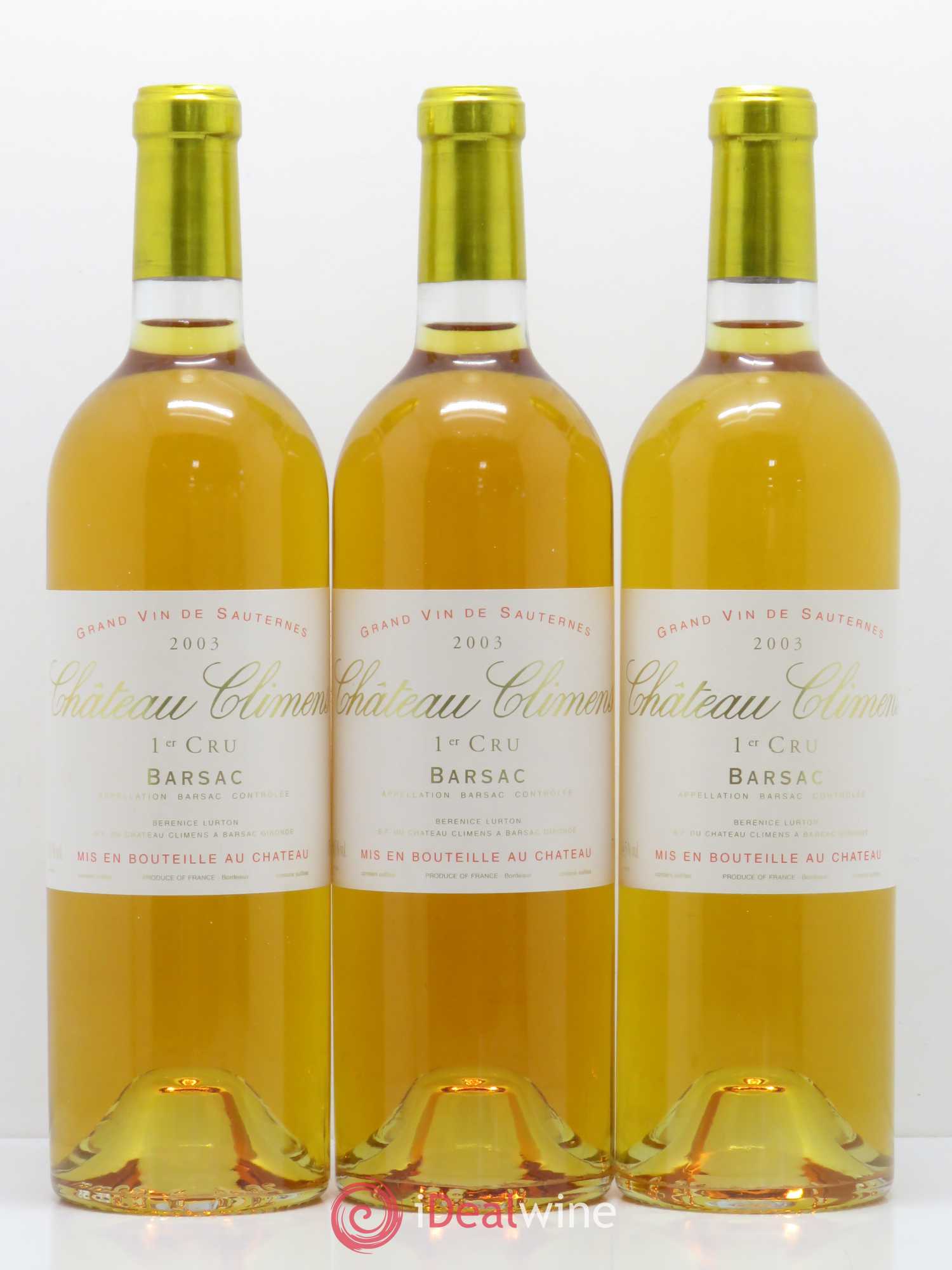 Château Climens 1er Grand Cru Classé 2003 - Lotto di 3 bottiglie - 0