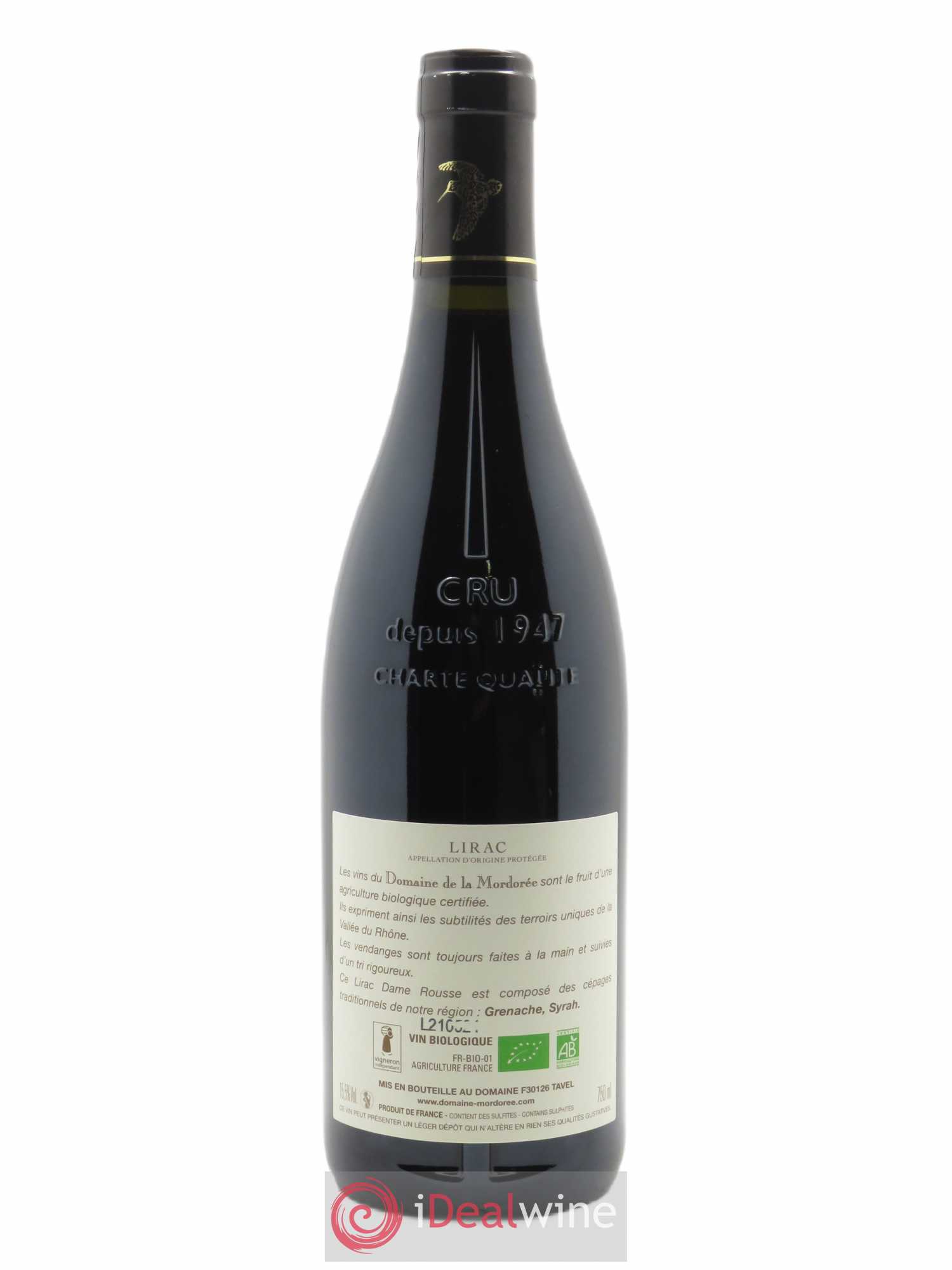 Lirac La Dame Rousse La Mordorée (Domaine de) 2019 - Lot de 1 bouteille - 1