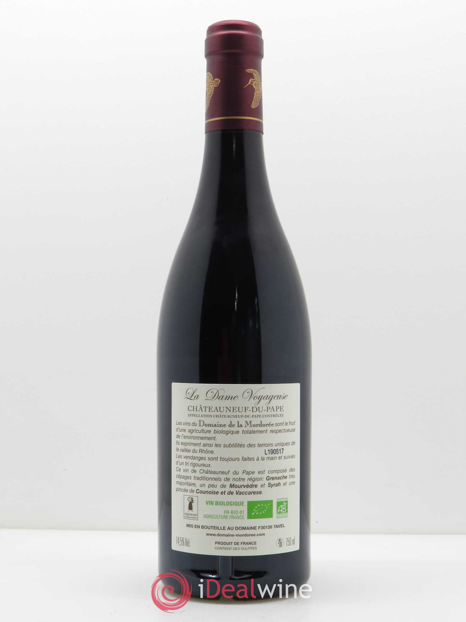 Châteauneuf-du-Pape La Dame Voyageuse La Mordorée (Domaine de) 2017 - Lot de 1 bouteille - 1