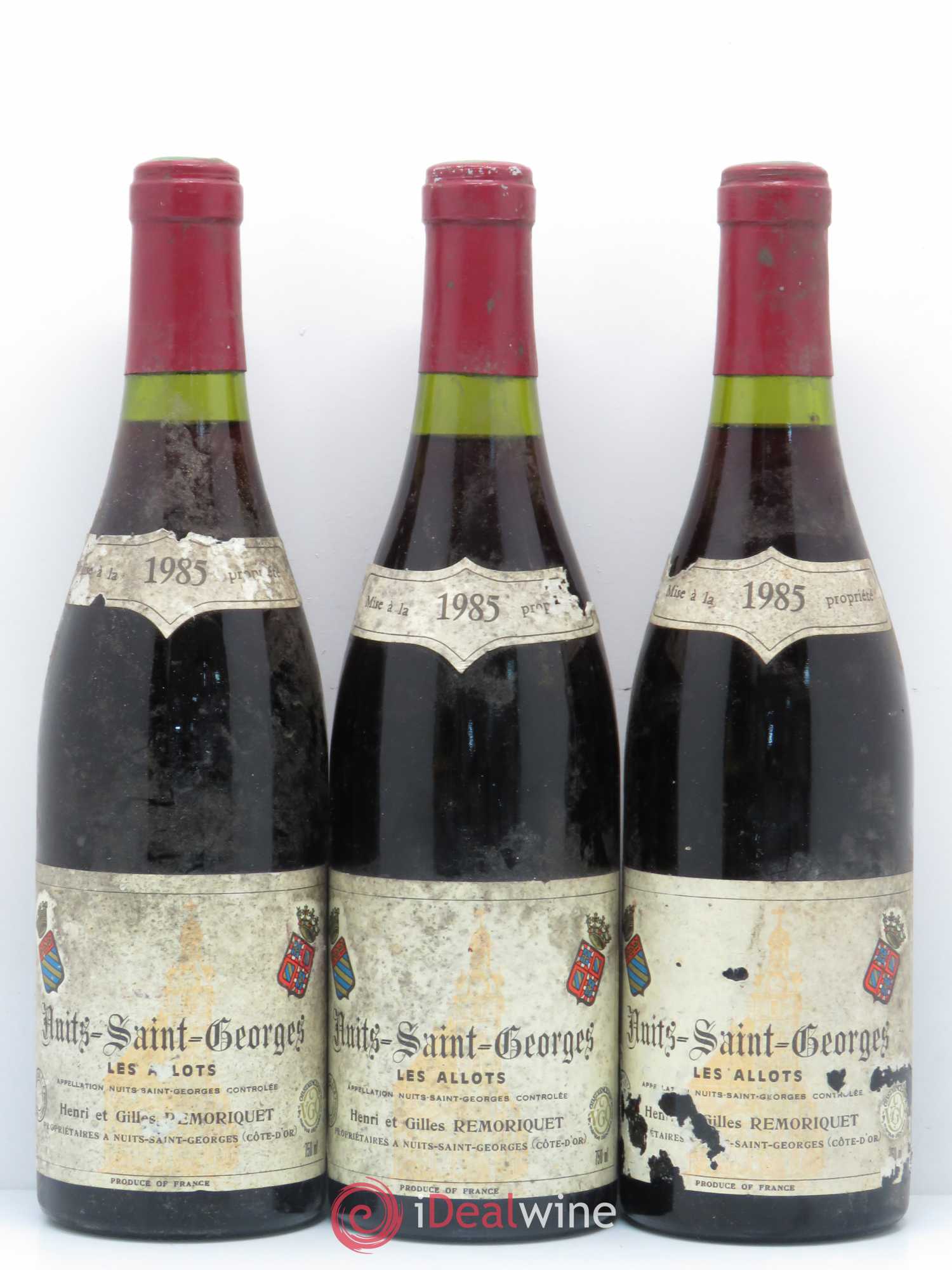 Nuits-Saint-Georges Les Allots Gilles Remoriquet 1985 - Lot de 6 bouteilles - 1