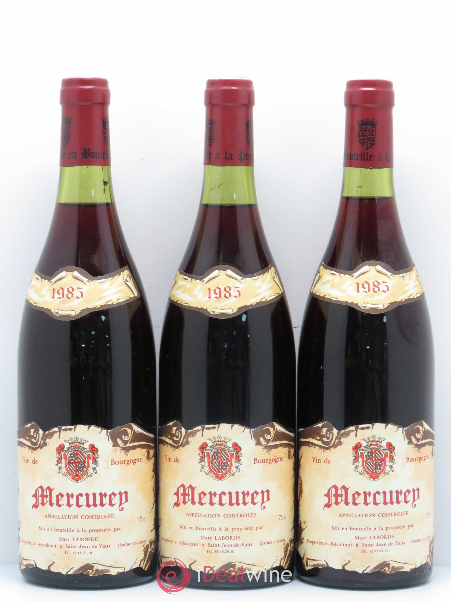 Mercurey Saint Jean de Vaux Marc Laborde 1985 - Posten von 6 Flaschen - 1
