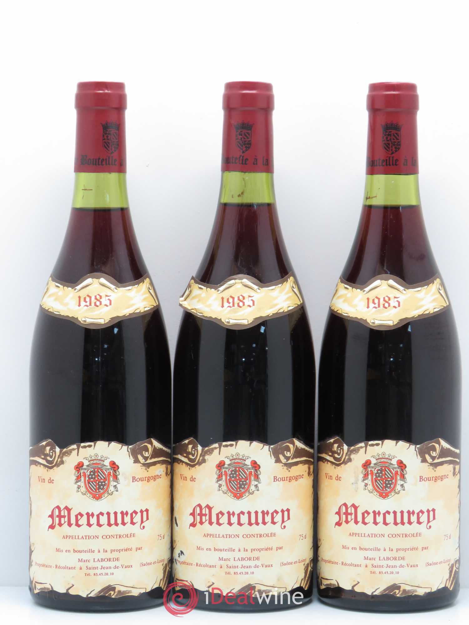 Mercurey Saint Jean de Vaux Marc Laborde 1985 - Posten von 6 Flaschen - 2