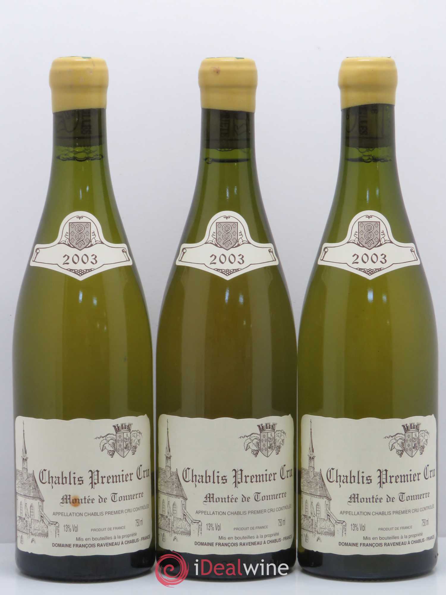 Chablis 1er Cru Montée de Tonnerre Raveneau (Domaine) 2003 - Lot de 3 bouteilles - 0