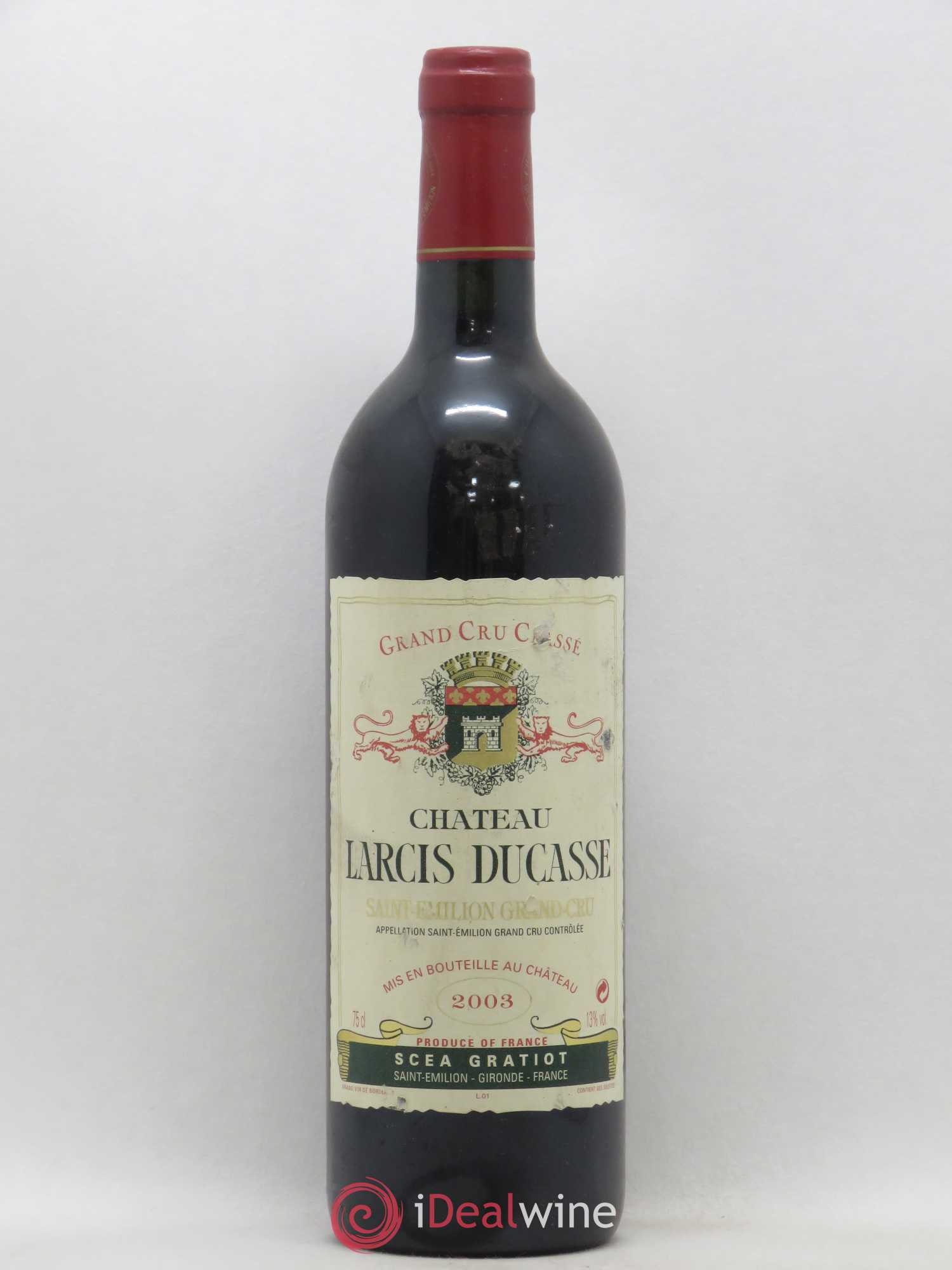 Château Larcis Ducasse 1er Grand Cru Classé B 2003 - Lot de 1 bouteille - 0