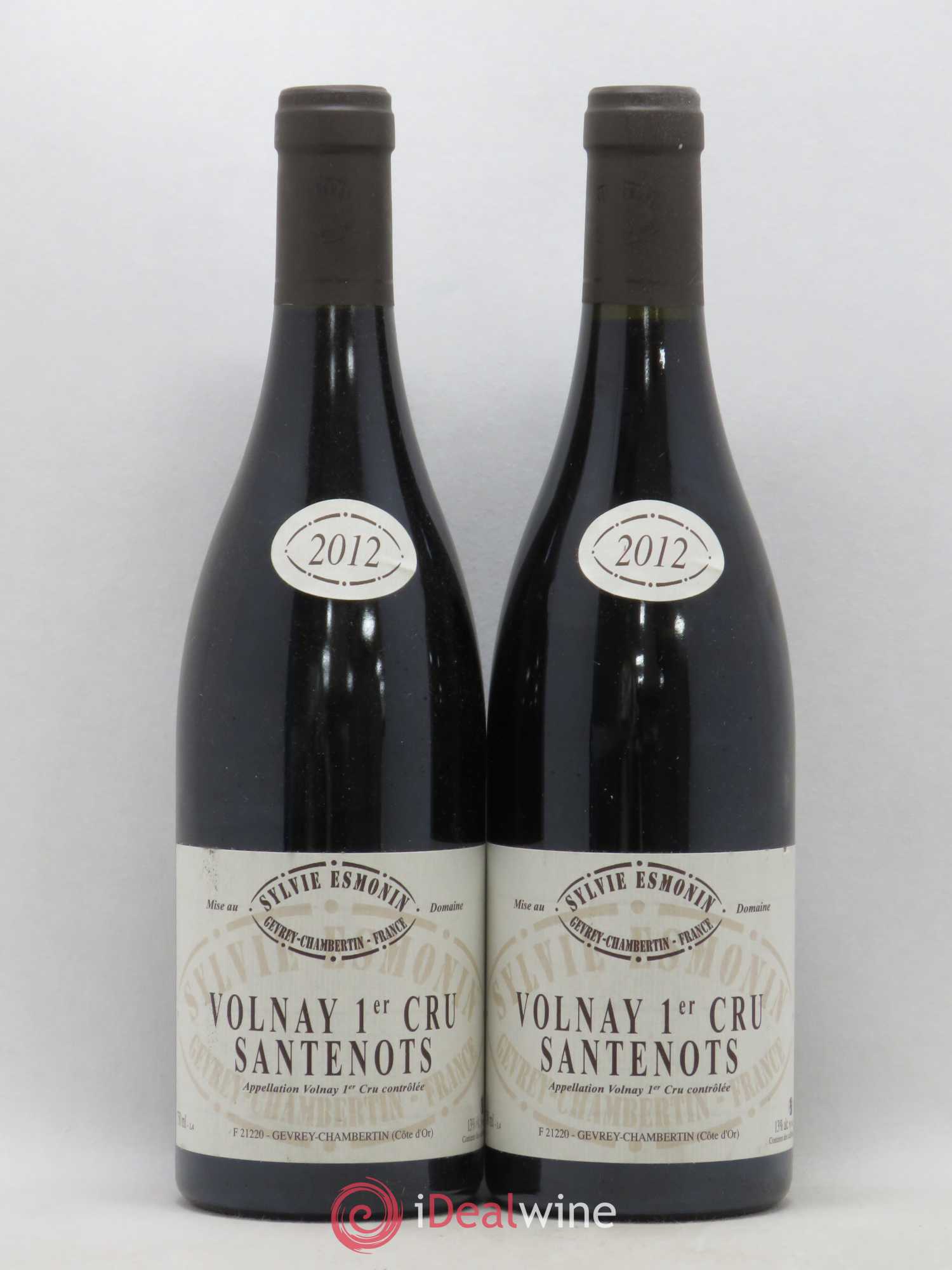 Volnay 1er Cru Santenots Sylvie Esmonin 2012 - Lot de 2 bouteilles - 0