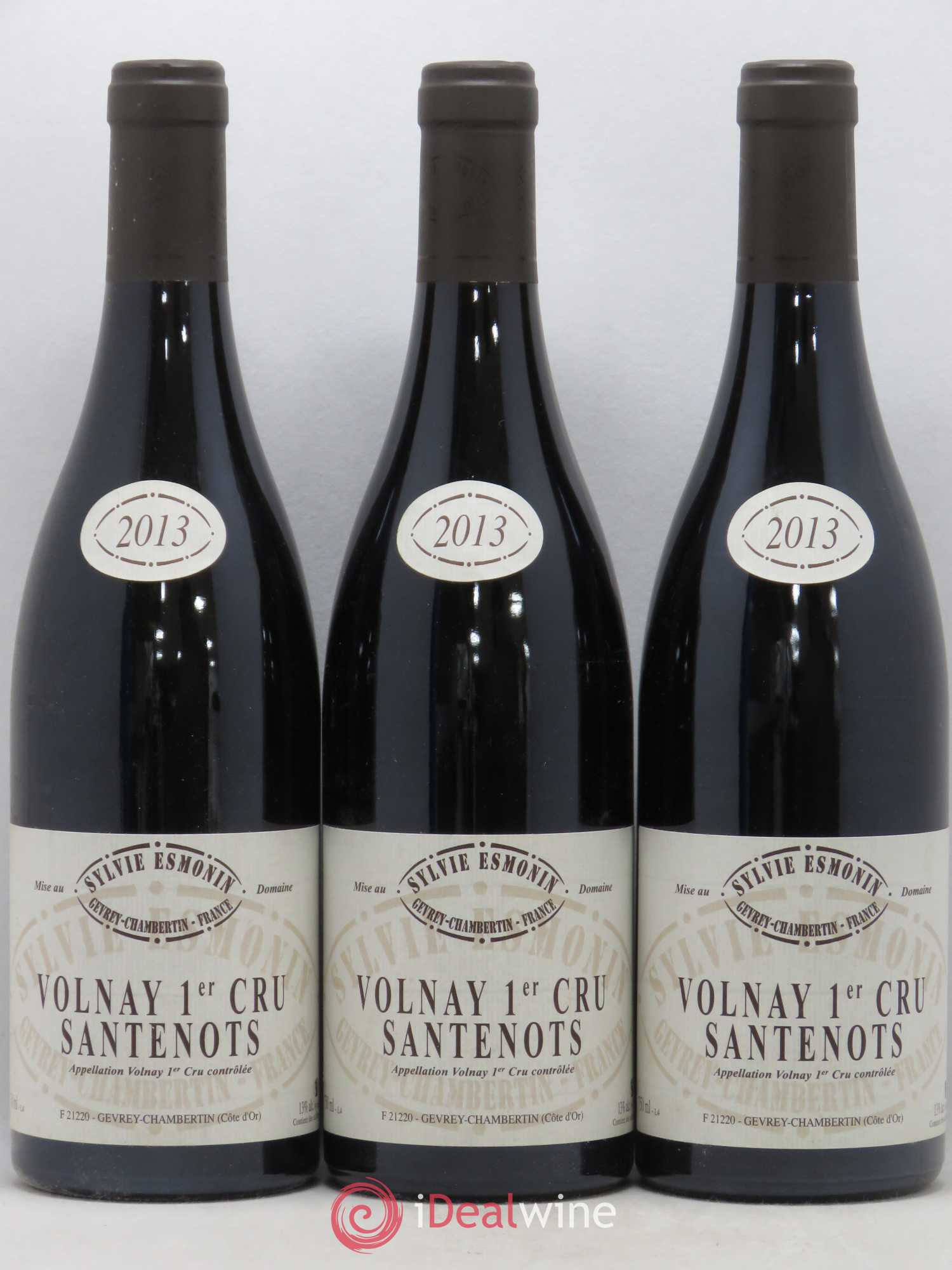 Volnay 1er Cru Santenots Sylvie Esmonin 2013 - Lot de 3 bouteilles - 0