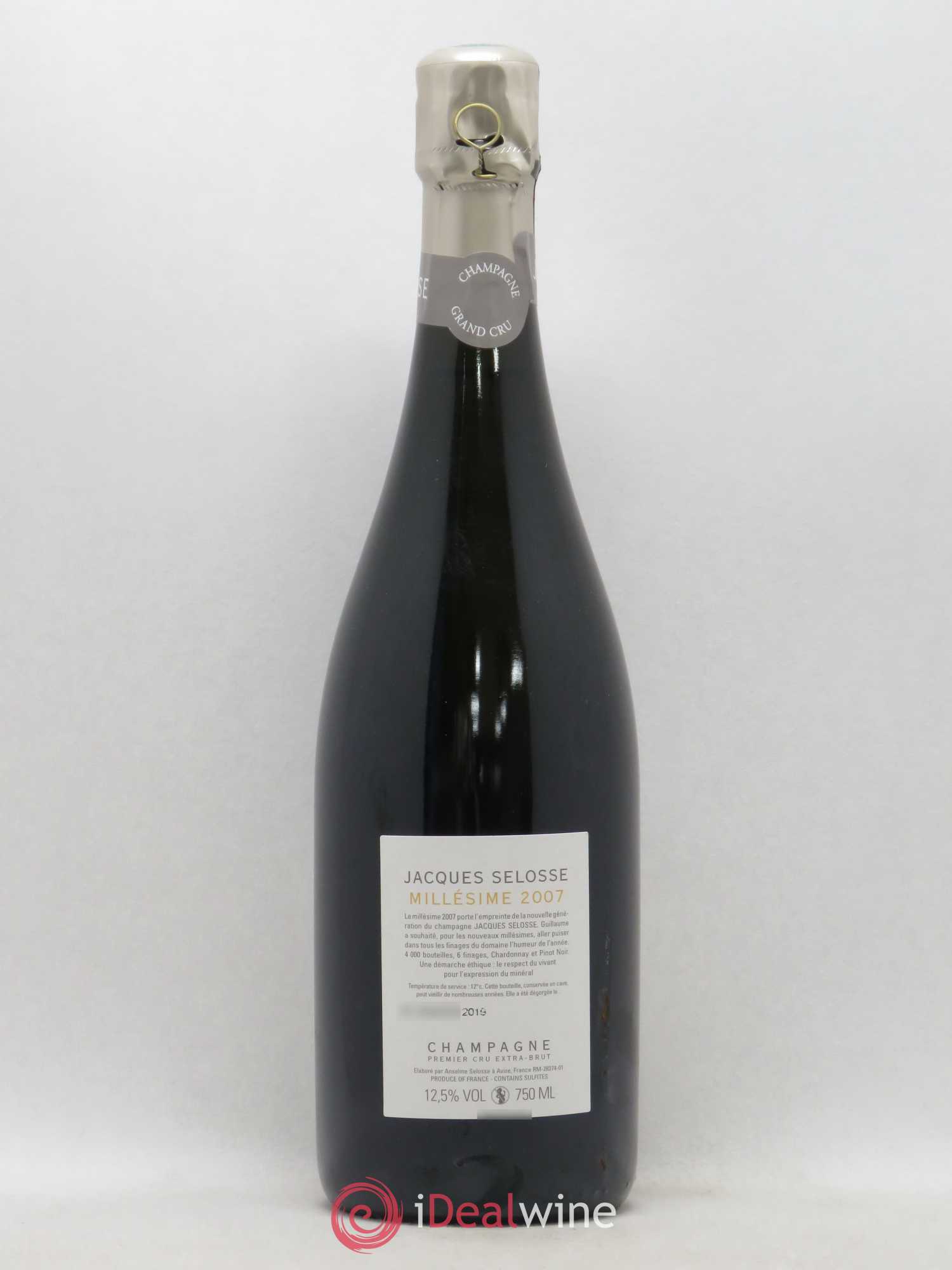 1er Cru Millésimé Extra-Brut Jacques Selosse 2007 - Lot de 1 bouteille - 1