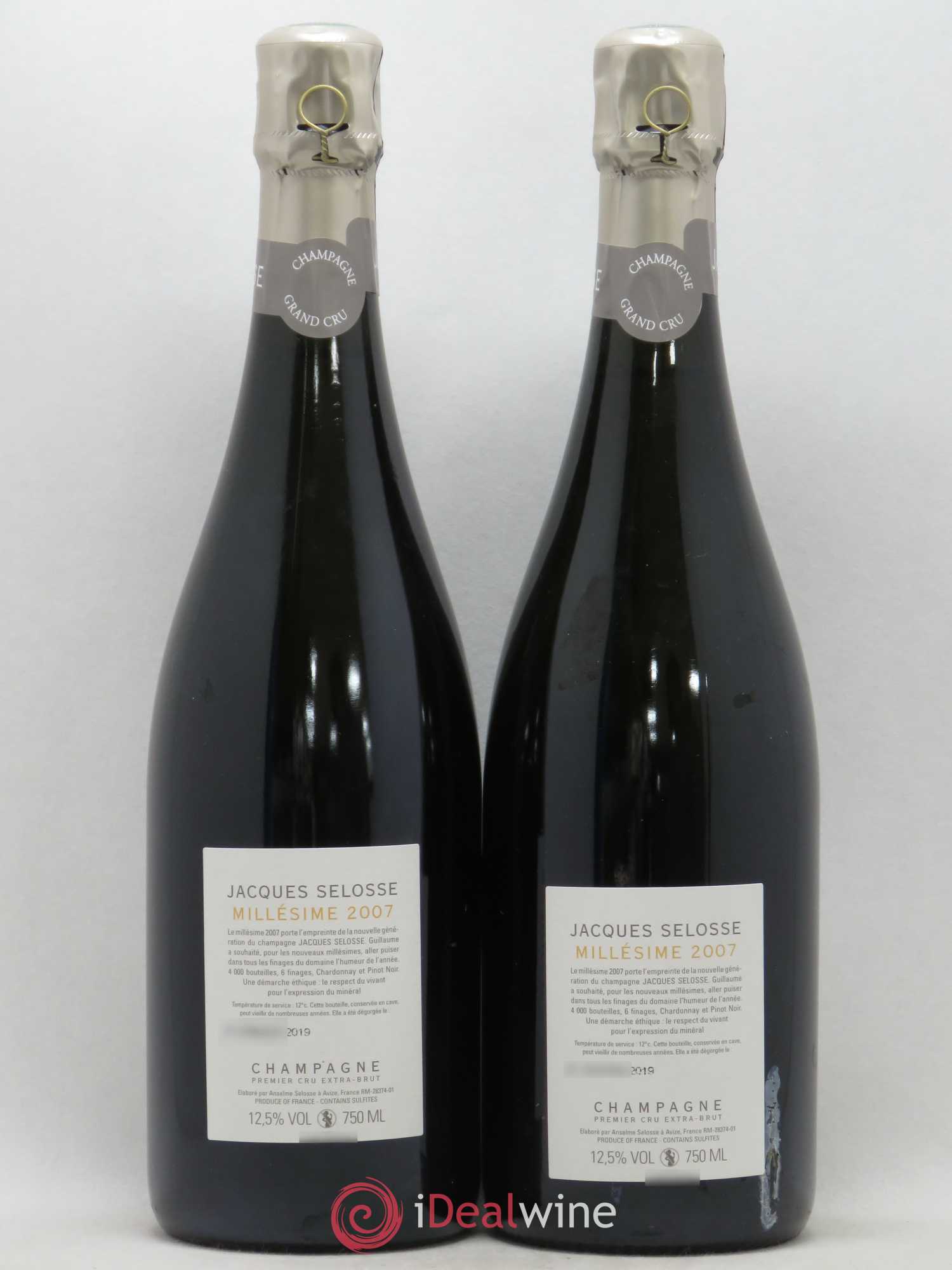 1er Cru Millésimé Extra-Brut Jacques Selosse 2007 - Lot de 2 bouteilles - 1
