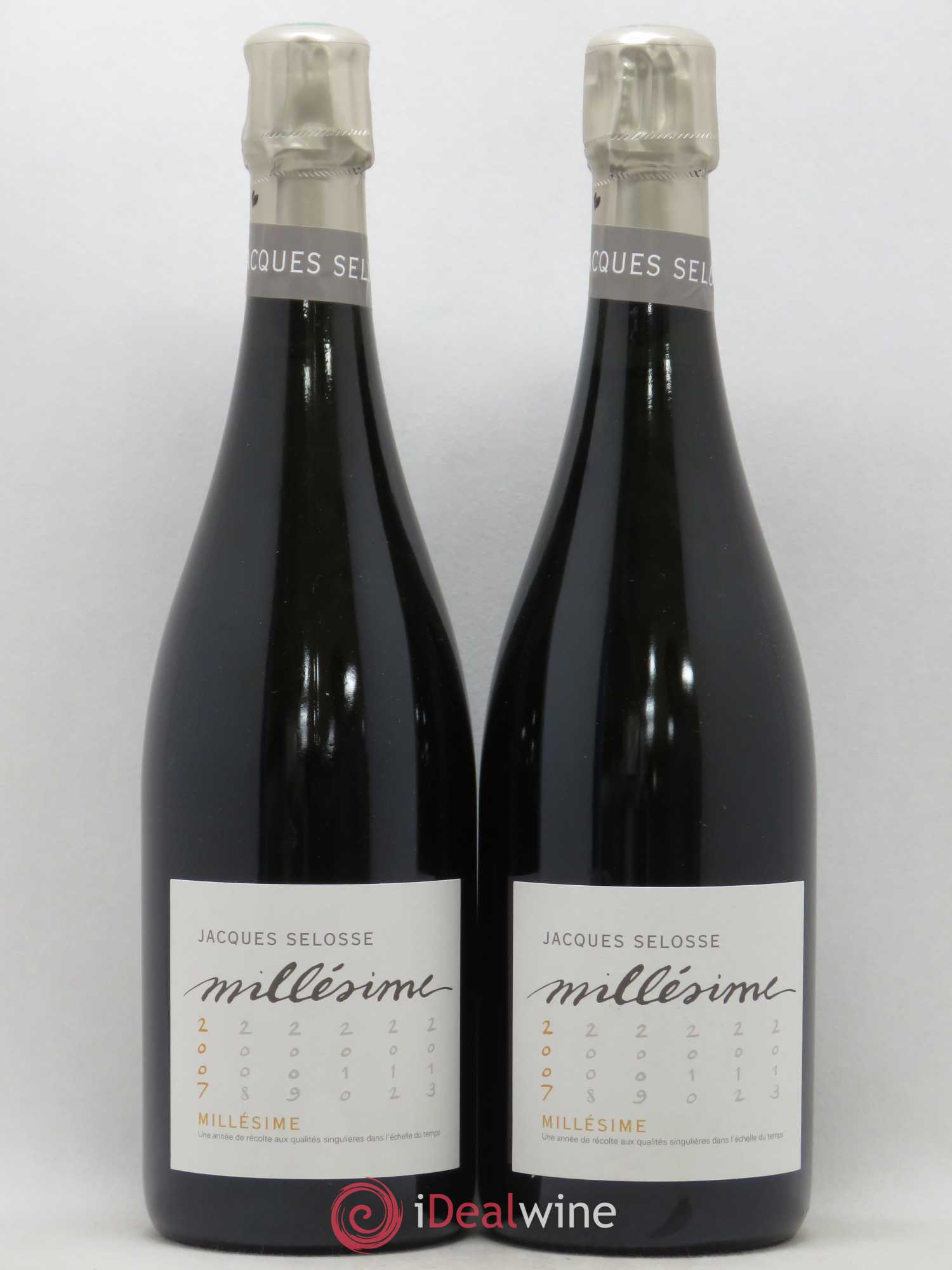 1er Cru Millésimé Extra-Brut Jacques Selosse 2007 - Lot de 2 bouteilles - 0