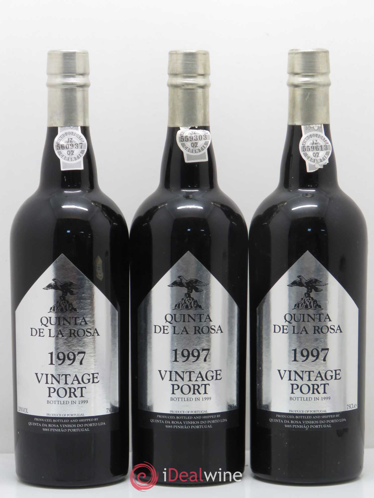 Porto Quinta de La Rosa Vintage 1997 - Lot de 3 bouteilles - 0