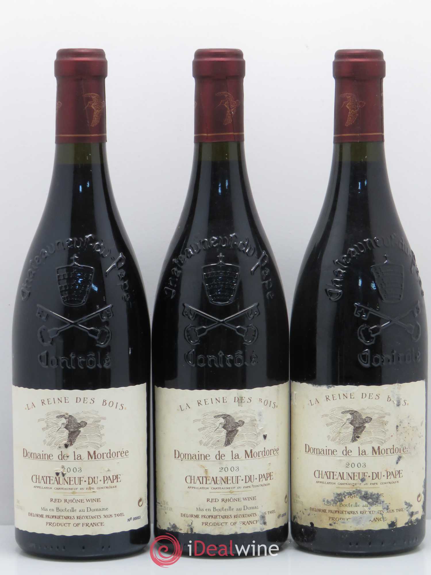 Châteauneuf-du-Pape  Cuvée de la Reine des Bois La Mordorée (Domaine de) 2003 - Lot de 6 bouteilles - 2