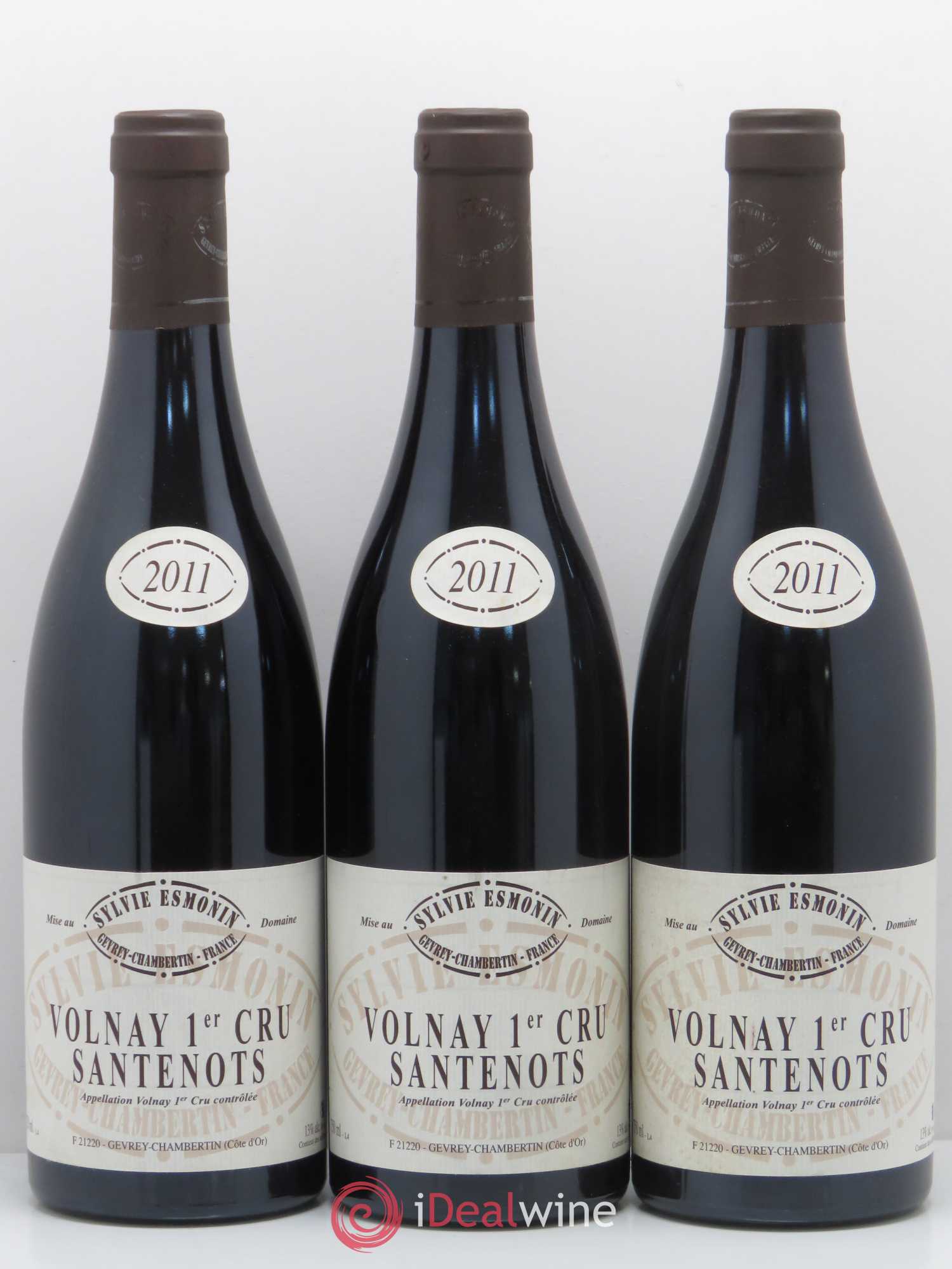 Volnay 1er Cru Santenots Sylvie Esmonin 2011 - Lot de 3 bouteilles - 0
