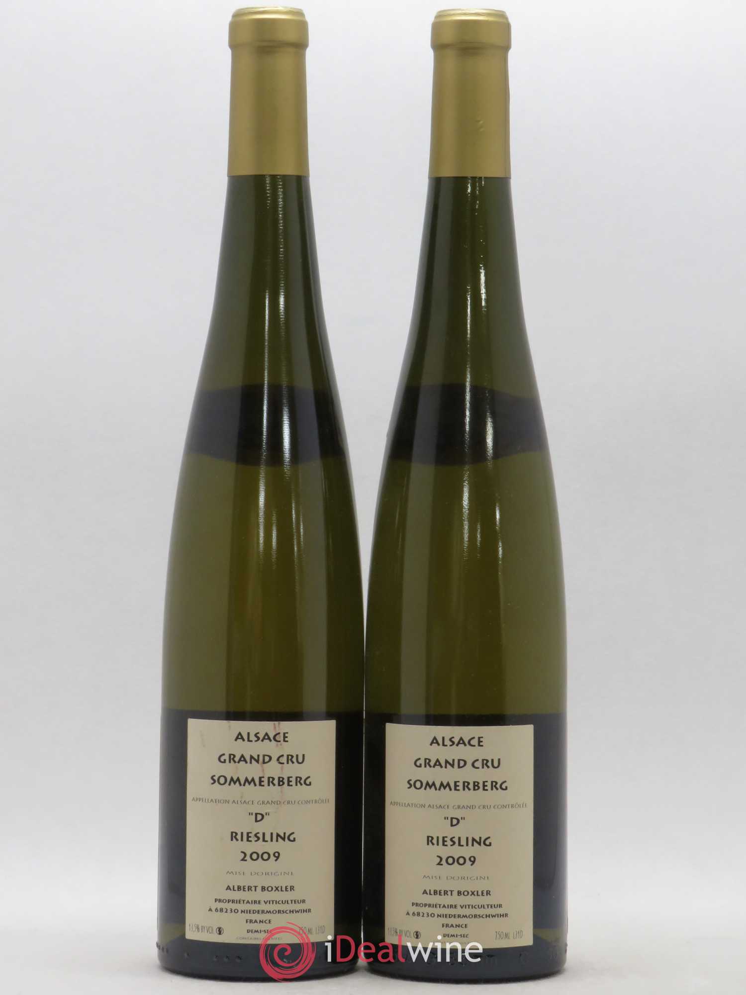 Alsace Riesling Grand Cru Sommerberg Albert Boxler Cuvée D 2009 - Posten von 2 Flaschen - 1