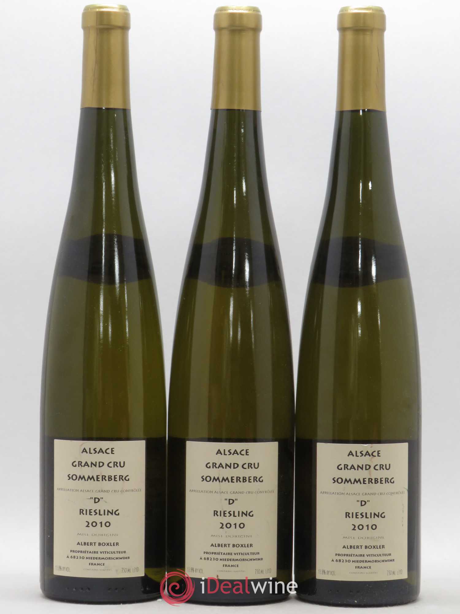 Alsace Riesling Grand Cru Sommerberg Albert Boxler Cuvée D 2010 - Posten von 3 Flaschen - 1