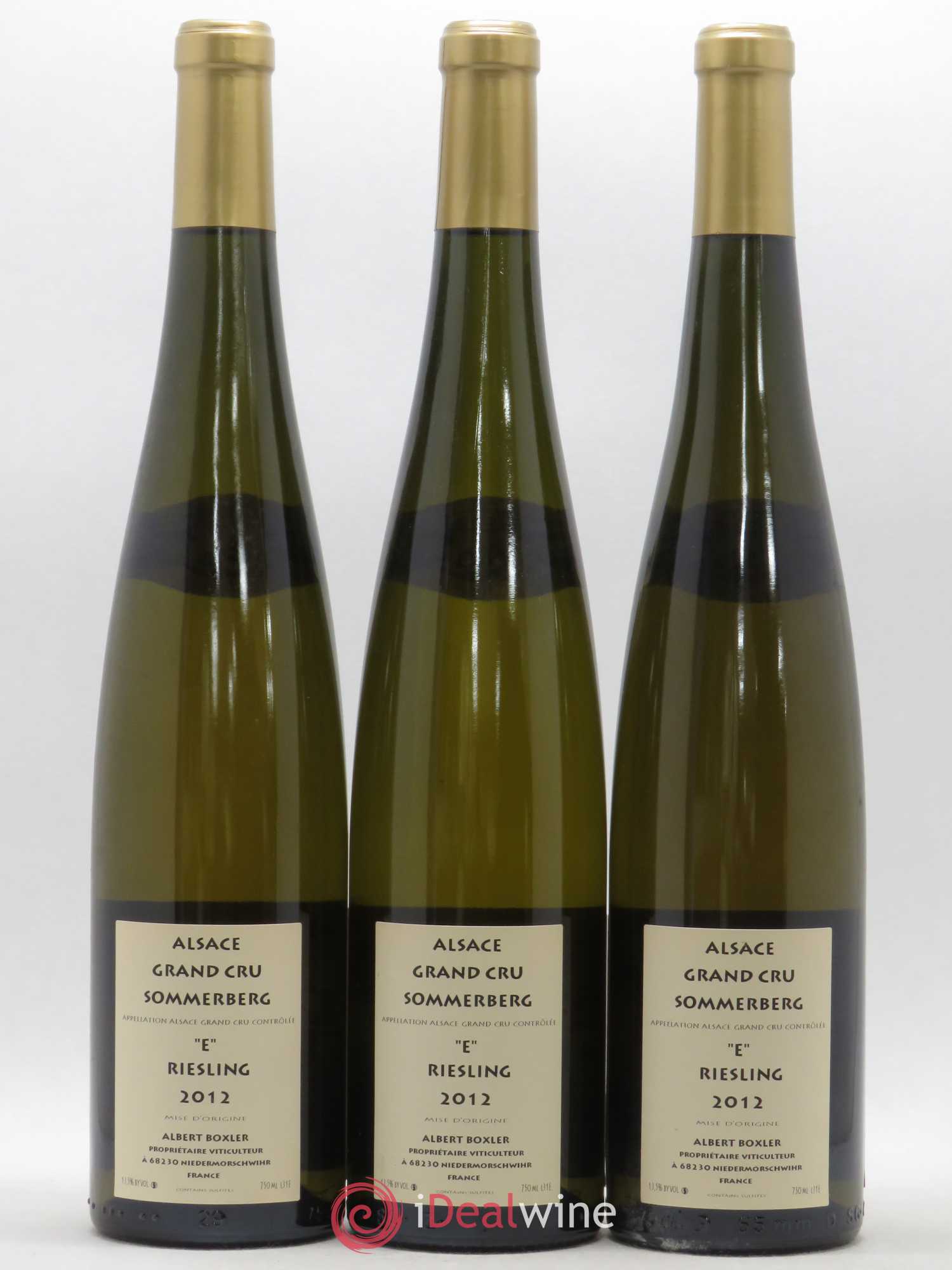 Alsace Riesling Grand Cru Sommerberg Albert Boxler Cuvée E 2012 - Posten von 3 Flaschen - 1