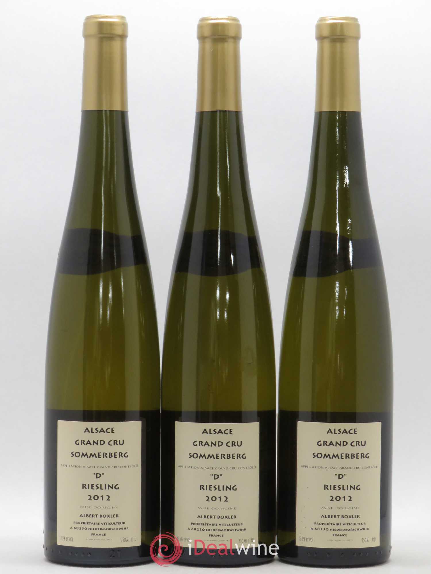 Alsace Riesling Grand Cru Sommerberg Albert Boxler Cuvée D 2012 - Posten von 3 Flaschen - 1