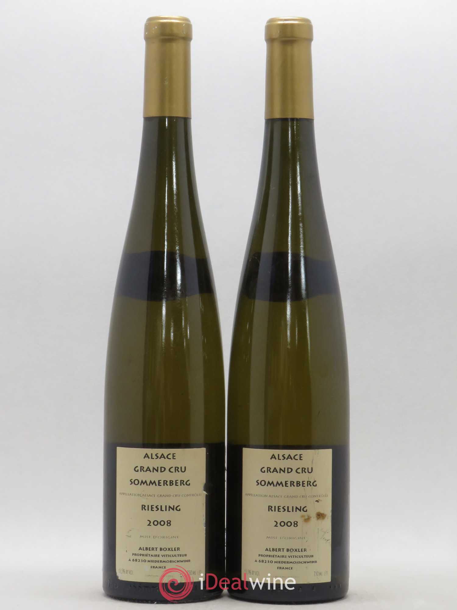 Alsace Riesling Grand Cru Sommerberg Albert Boxler 2008 - Lot de 2 bouteilles - 1