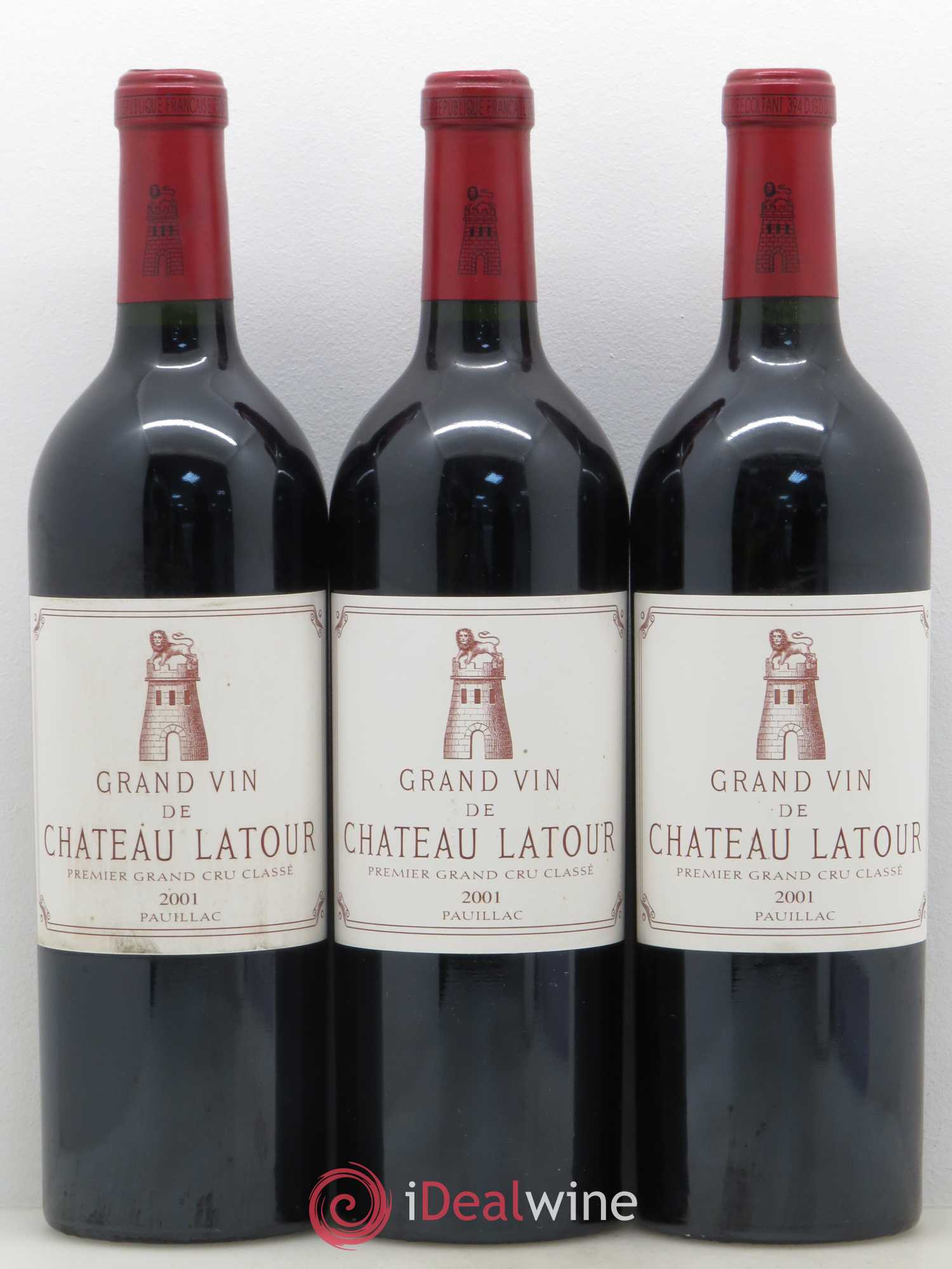 Château Latour 1er Grand Cru Classé 2001 - Lot de 3 bouteilles - 0