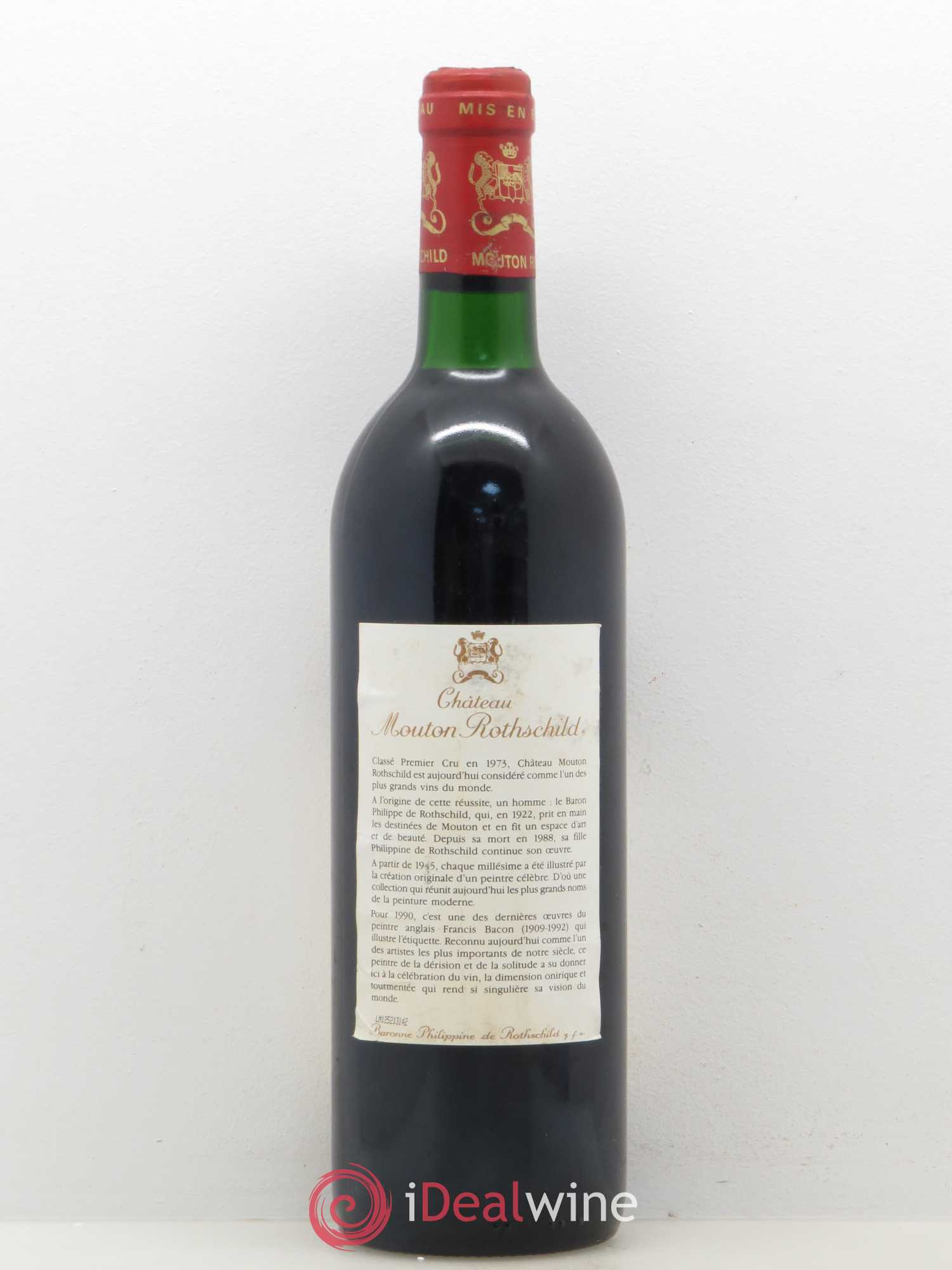 Château Mouton Rothschild 1er Grand Cru Classé 1990 - Lot de 1 bouteille - 1