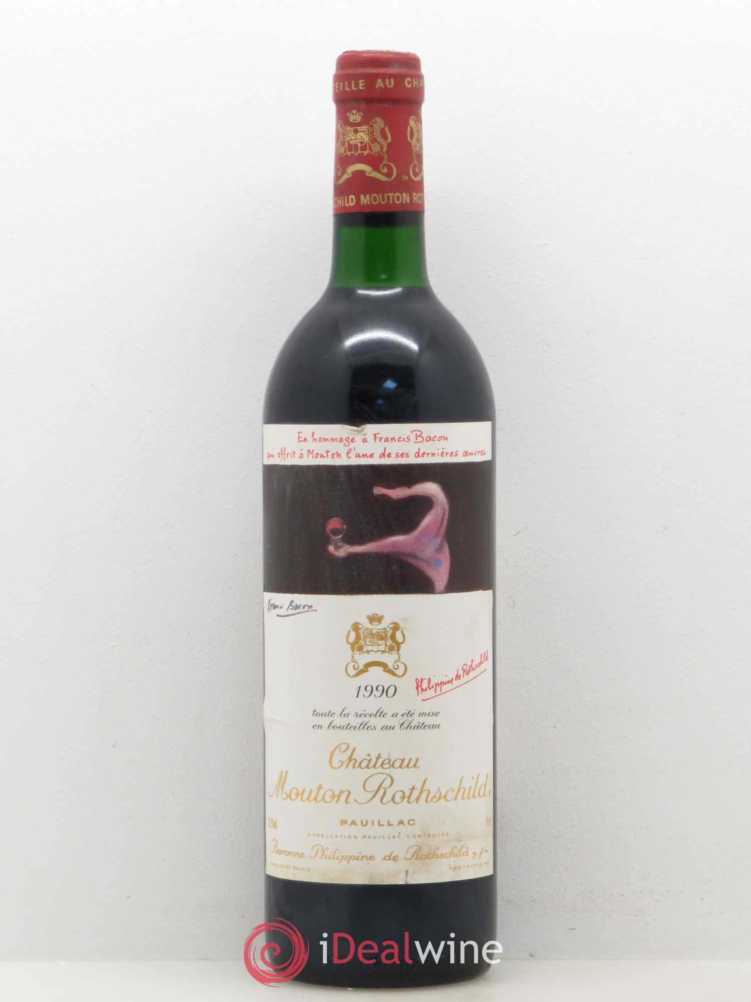 Château Mouton Rothschild 1er Grand Cru Classé 1990 - Lot de 1 bouteille - 0