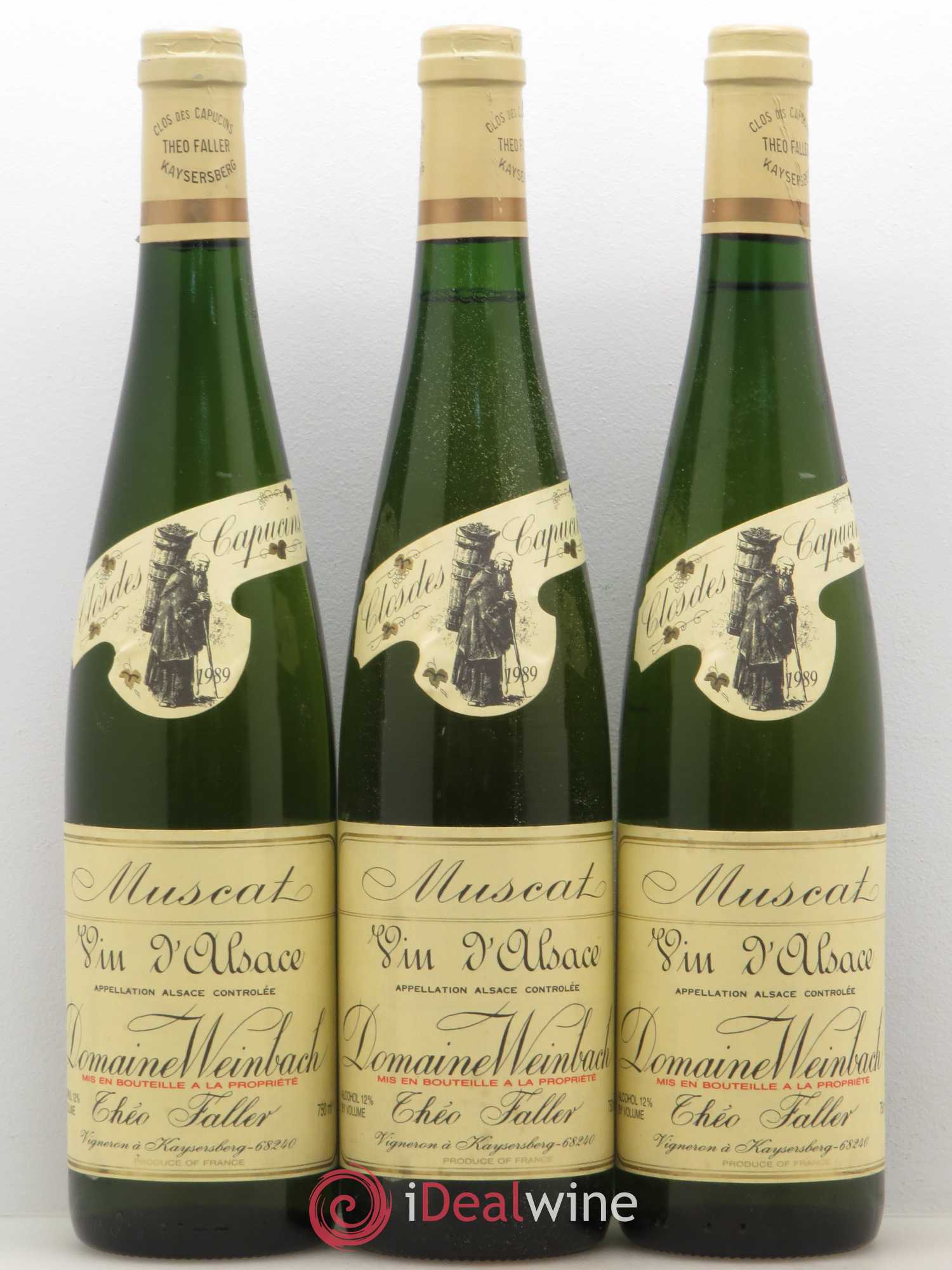 Alsace Muscat Réserve Weinbach (Domaine) 1989 - Lot de 3 bouteilles - 0