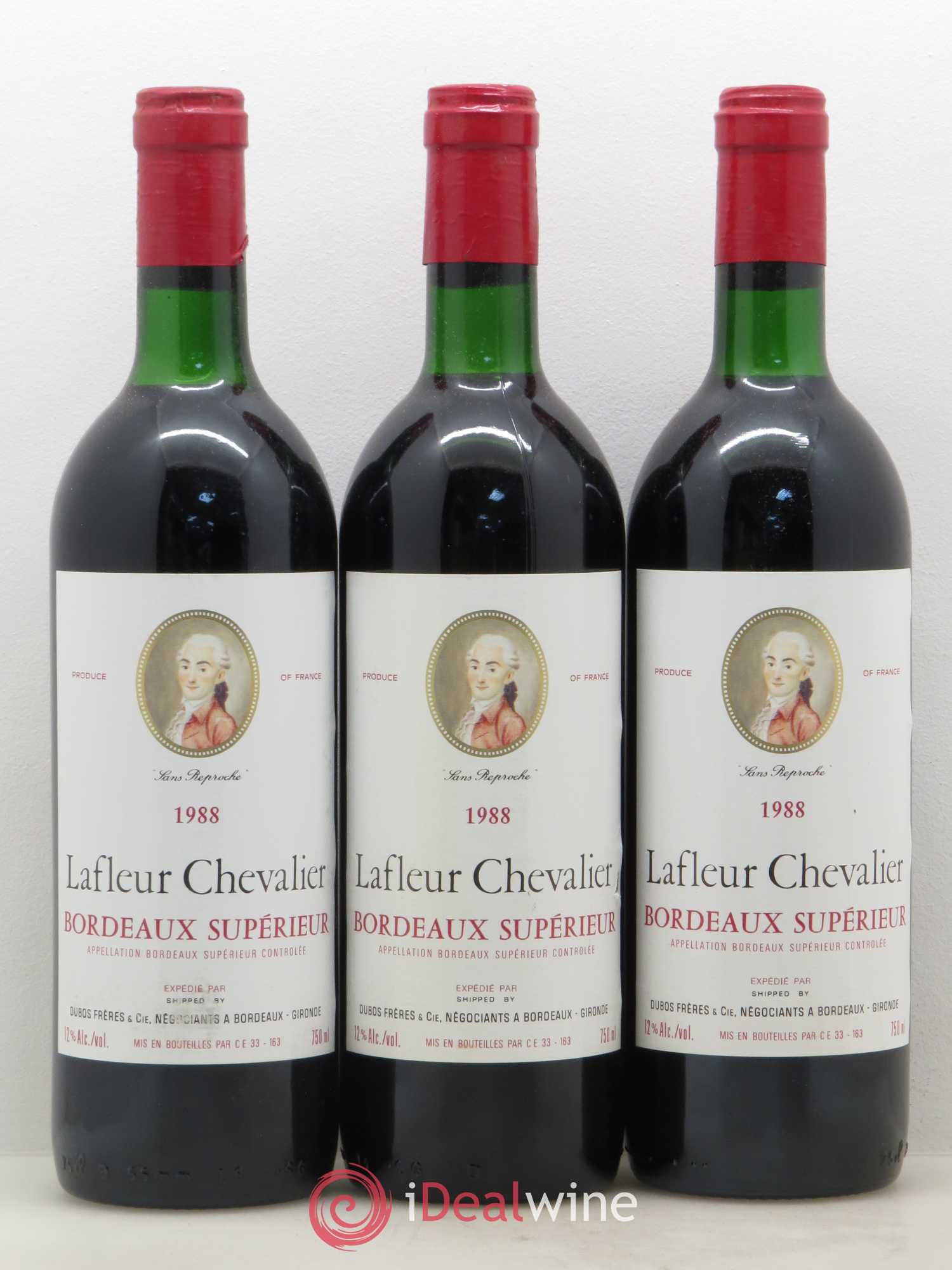 Bordeaux Supérieur Lafleur Chevalier (sans prix de réserve) 1988 - Lot de 12 bouteilles - 2