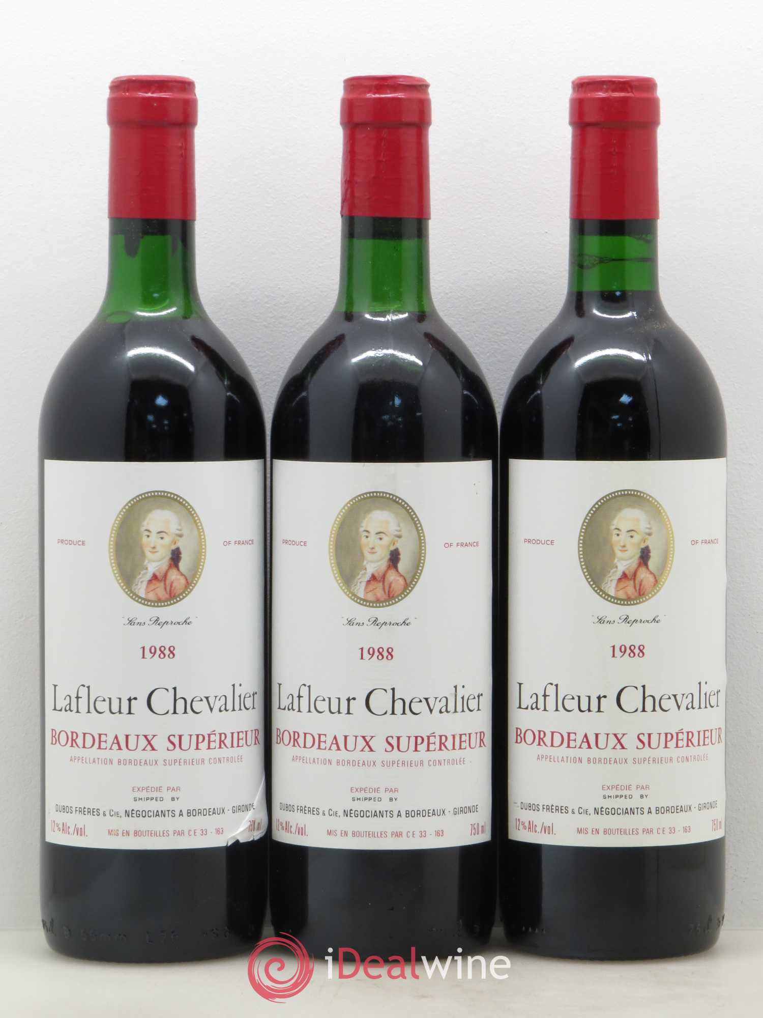 Bordeaux Supérieur Lafleur Chevalier (sans prix de réserve) 1988 - Lot de 12 bouteilles - 3