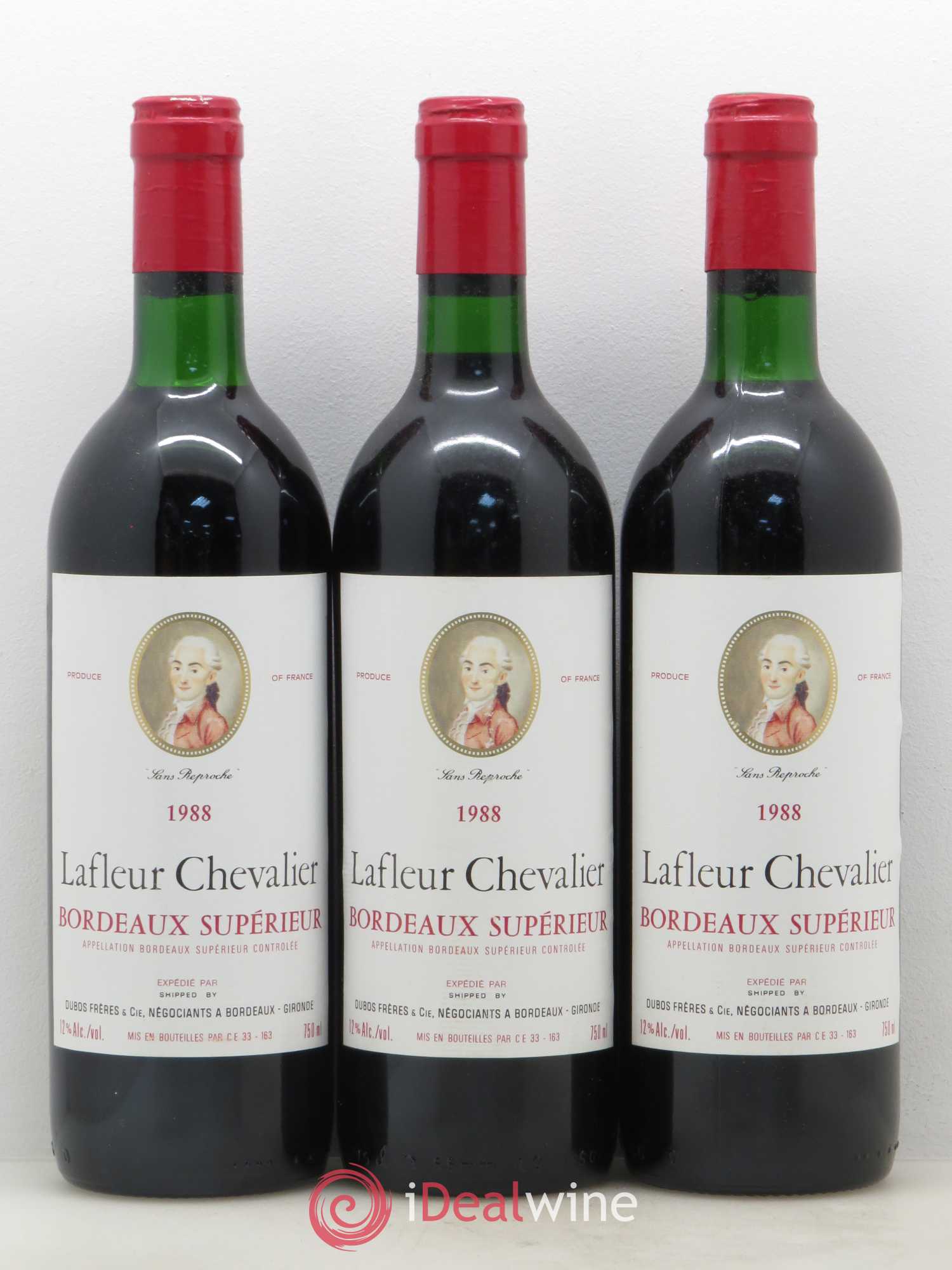 Bordeaux Supérieur Lafleur Chevalier (sans prix de réserve) 1988 - Lot de 12 bouteilles - 4