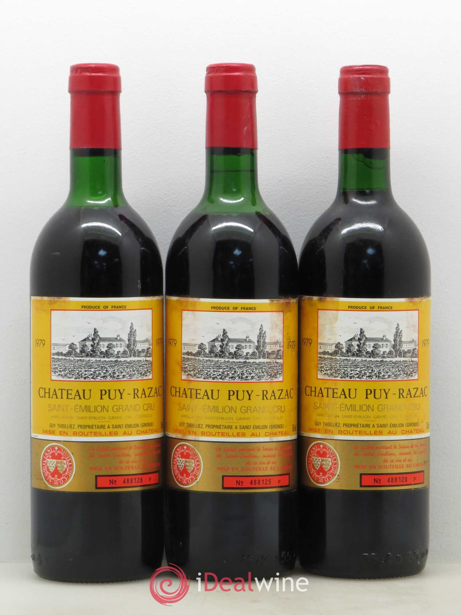 Saint-Émilion Château Puy Razac (sans prix de réserve) 1979 - Posten von 12 Flaschen - 1