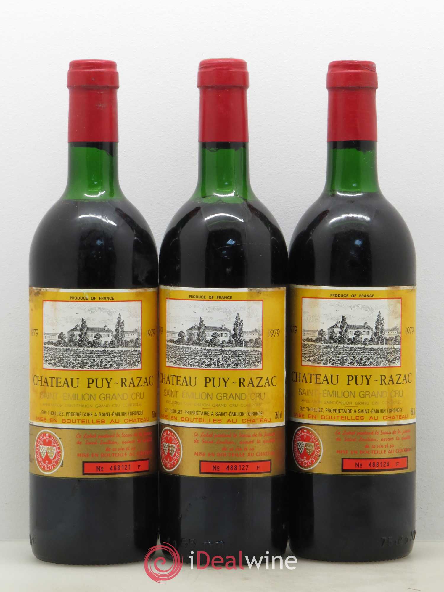 Saint-Émilion Château Puy Razac (sans prix de réserve) 1979 - Posten von 12 Flaschen - 2