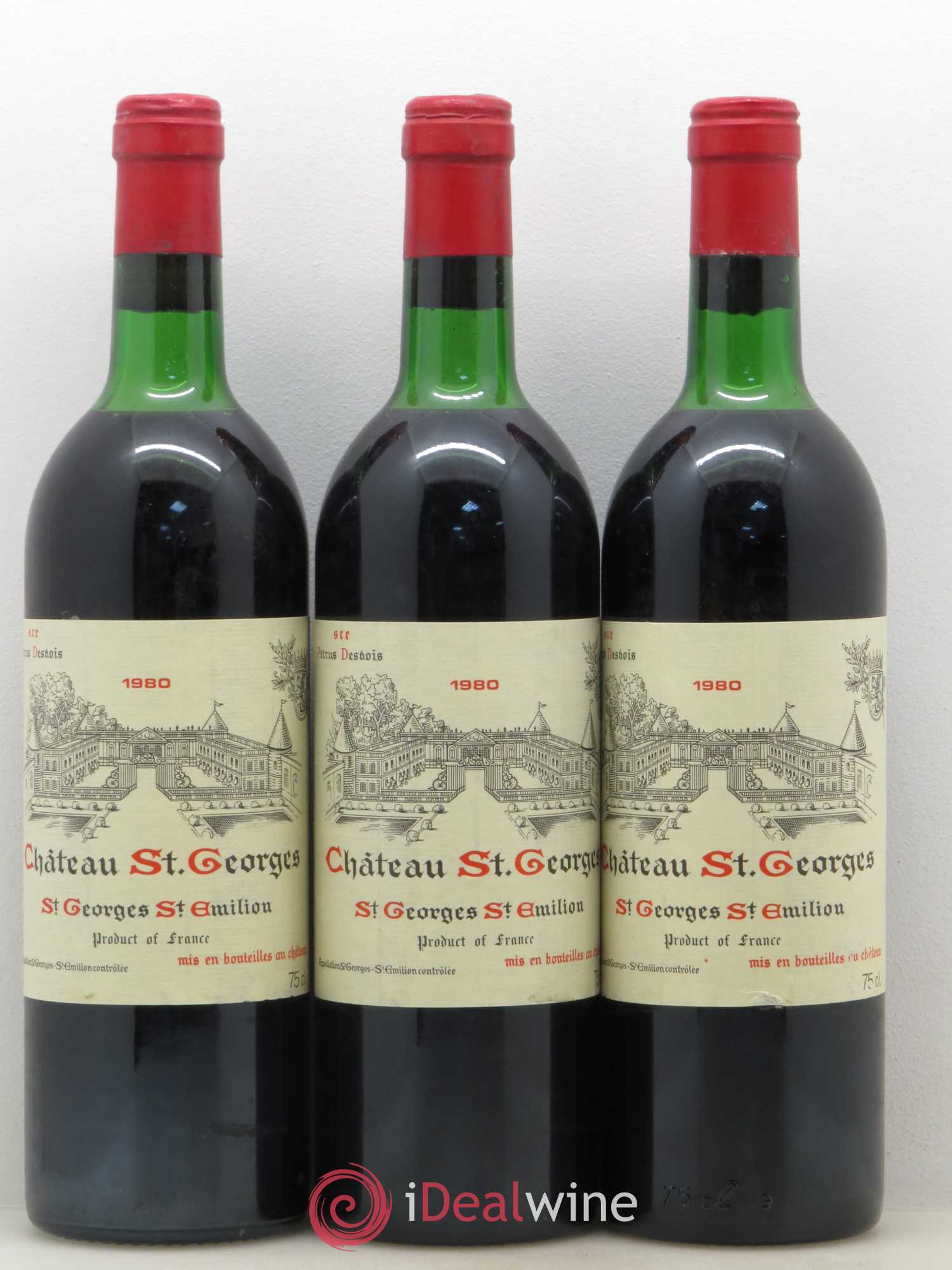 Château Saint-Georges Côte Pavie Grand Cru Classé 1980 - Lot de 12 bouteilles - 1