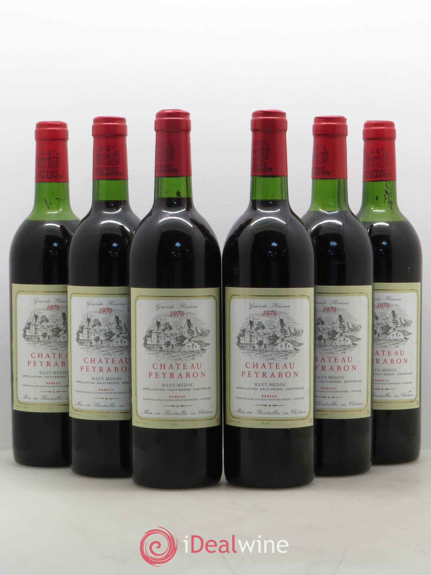 Château Peyrabon Cru Bourgeois (sans prix de réserve) 1976 - Lot de 6 bouteilles - 0